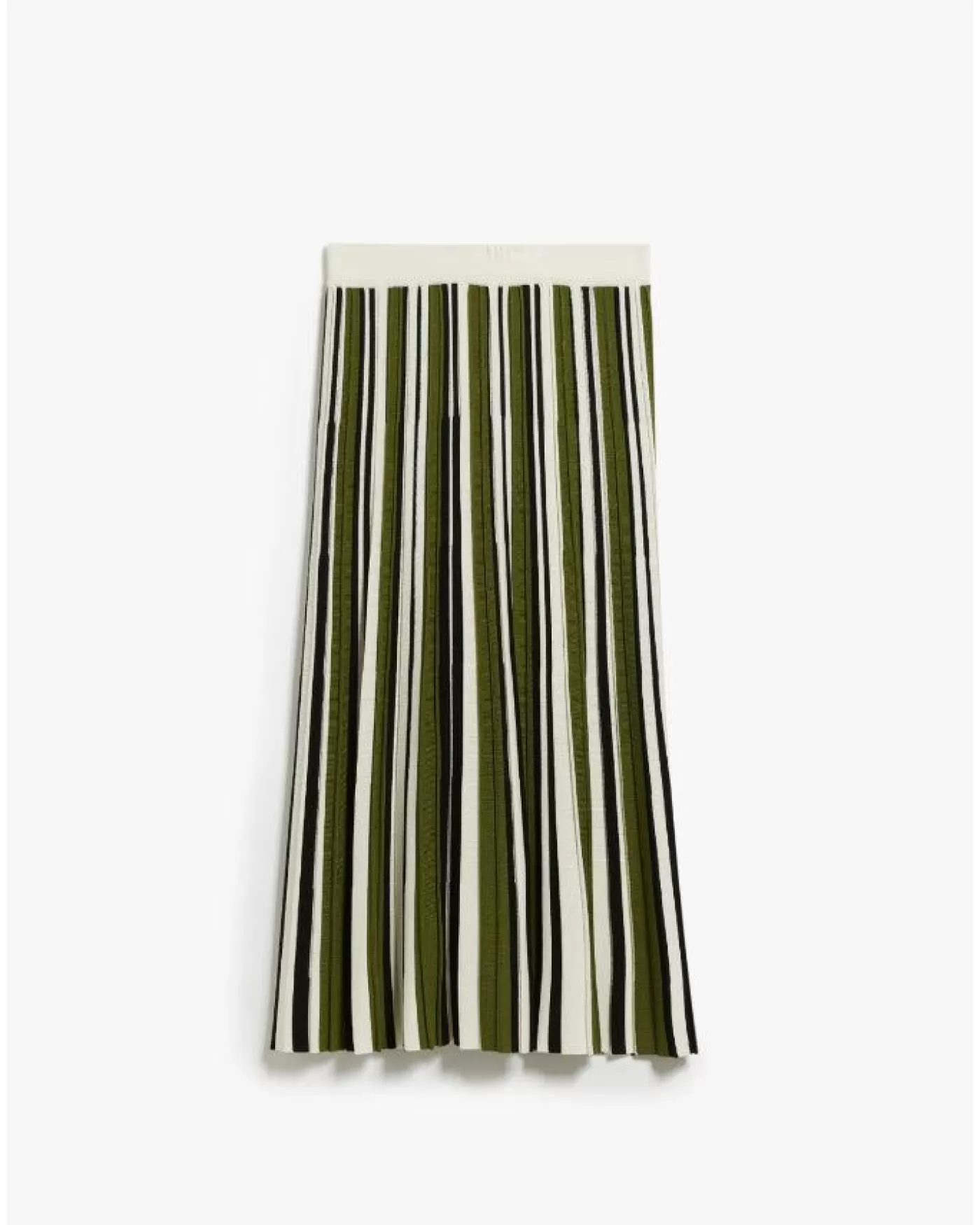 Max Mara Weekend Max Mara Editta Pleated Stripe Knit Skirt GREEN Cheap