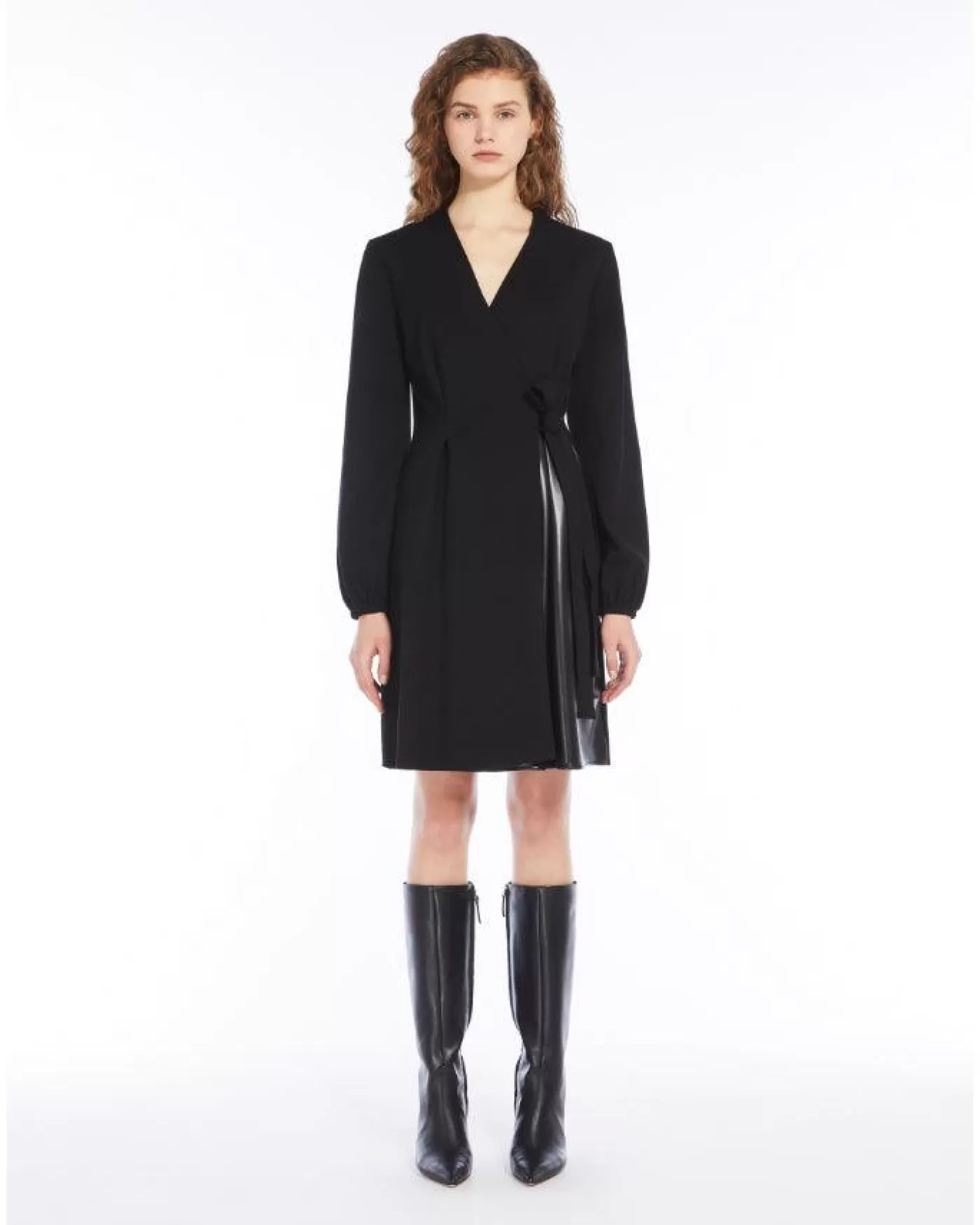 Max Mara Weekend Cennare Wrap Dress Black New