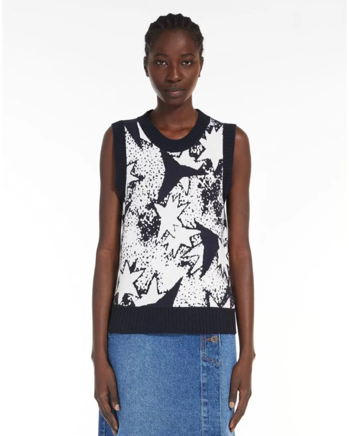 Max Mara Weekend Gastone Print Knit Tank DIS.STELLA Flash Sale