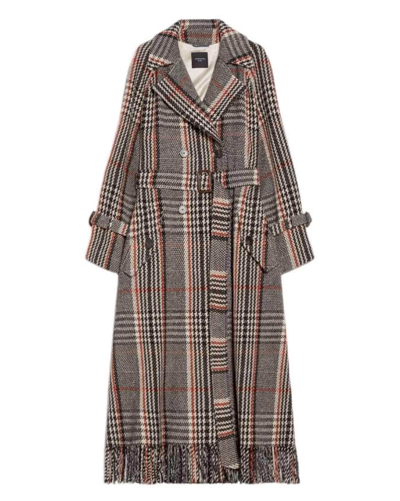 Max Mara Weekend Gommoso Plaid Coat BEIGECHECK Discount