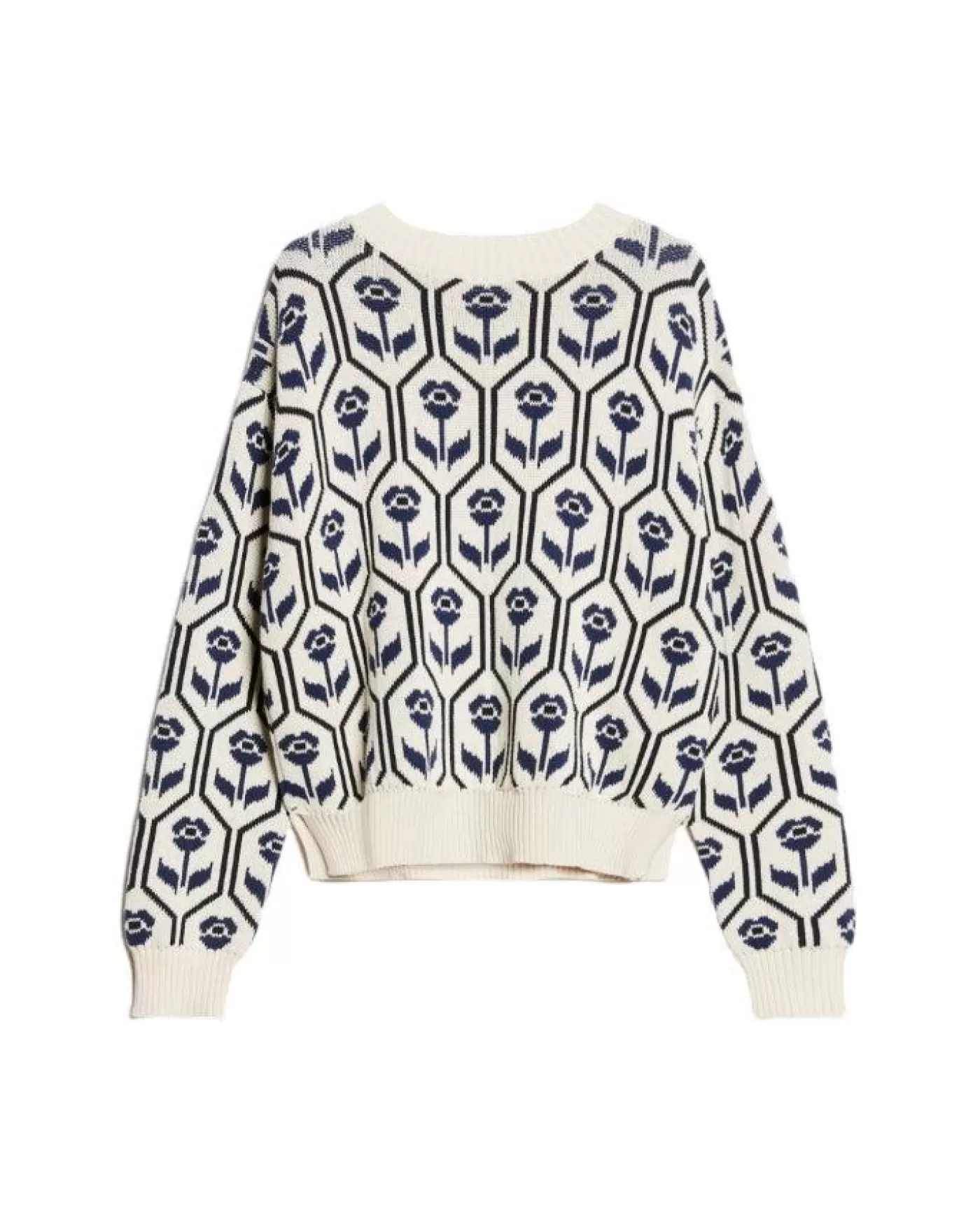 Max Mara Weekend Odeon Print Pullover CREAM/NAVY Hot