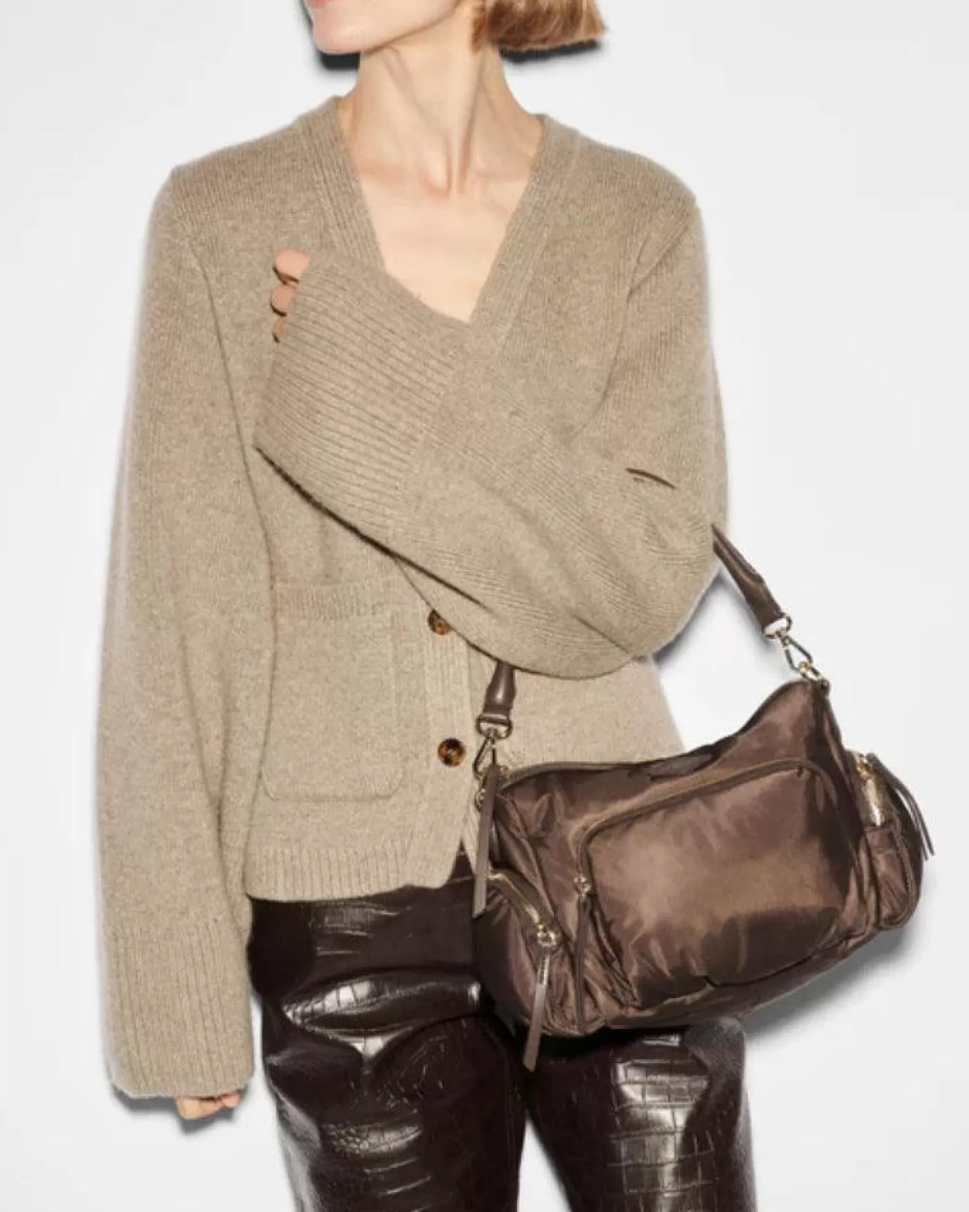 MZ Wallace Small Chelsea Crossbody Bag Walnut Cheap