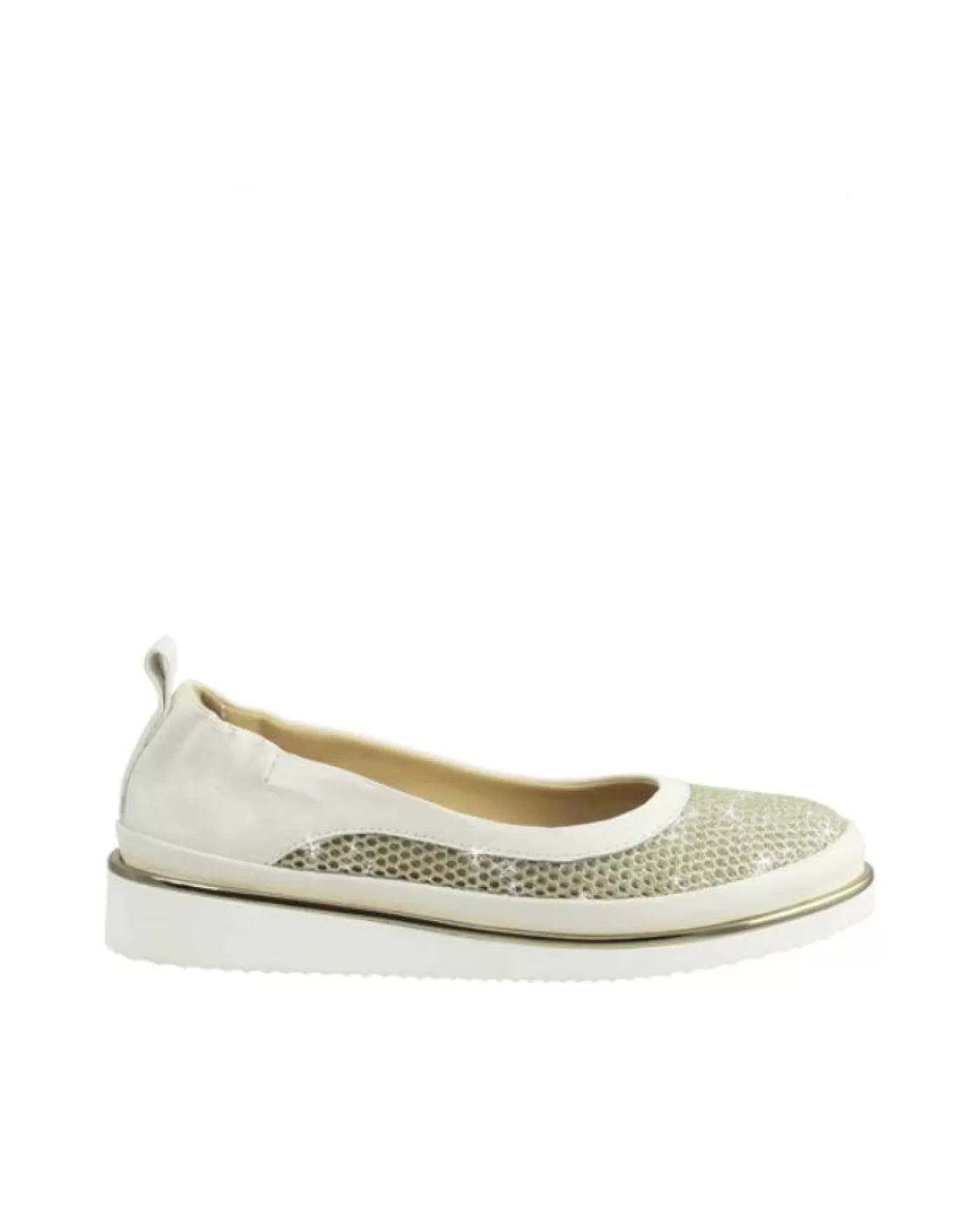 Ron White Natanya Mesh Metallic Slip On Shoe Platino Cheap