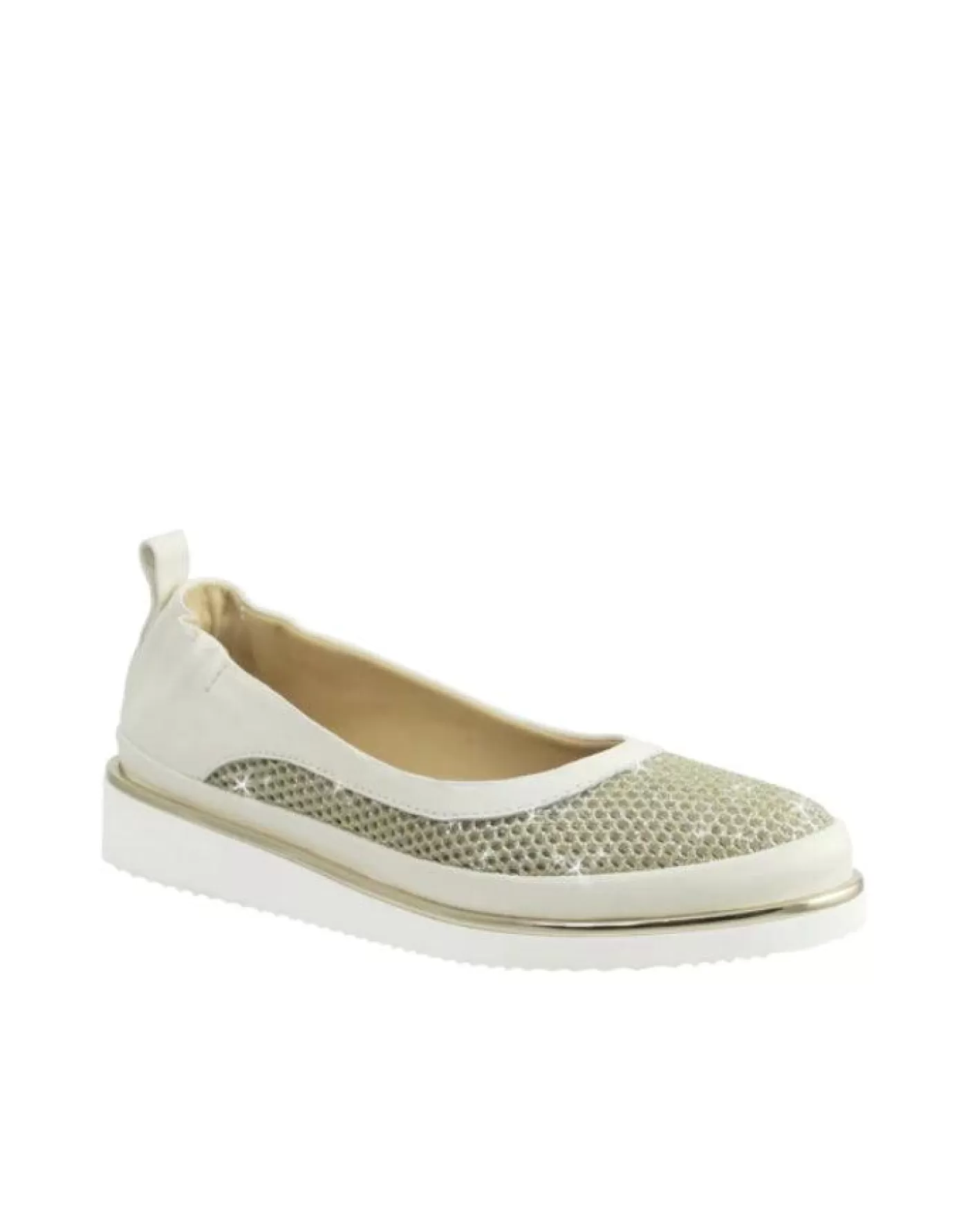 Ron White Natanya Mesh Metallic Slip On Shoe Platino Cheap