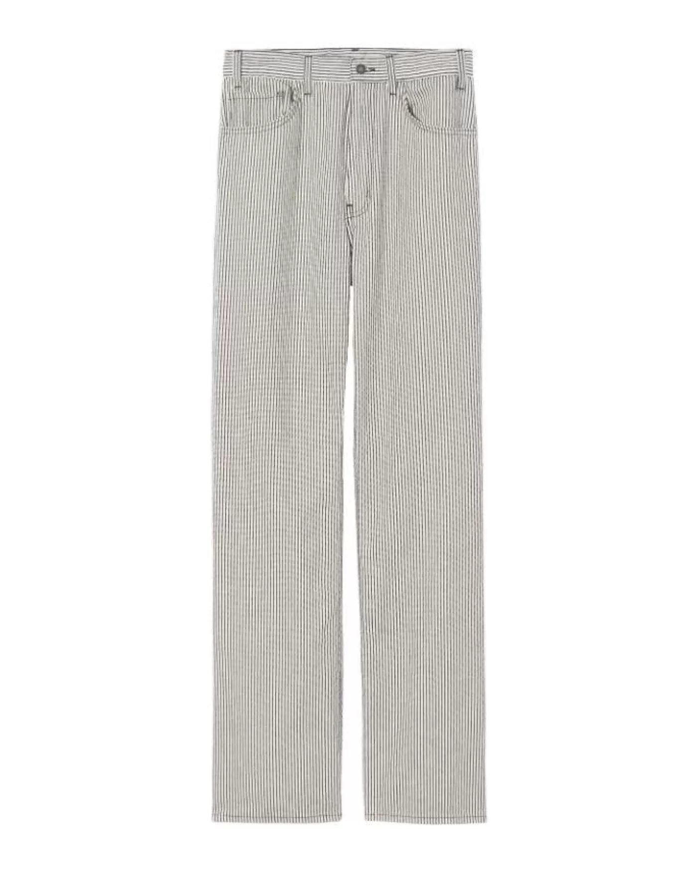 Nili Lotan Mitchell Stripe Jeans WHITE/INDIGOHICKORYSTRIPE Hot