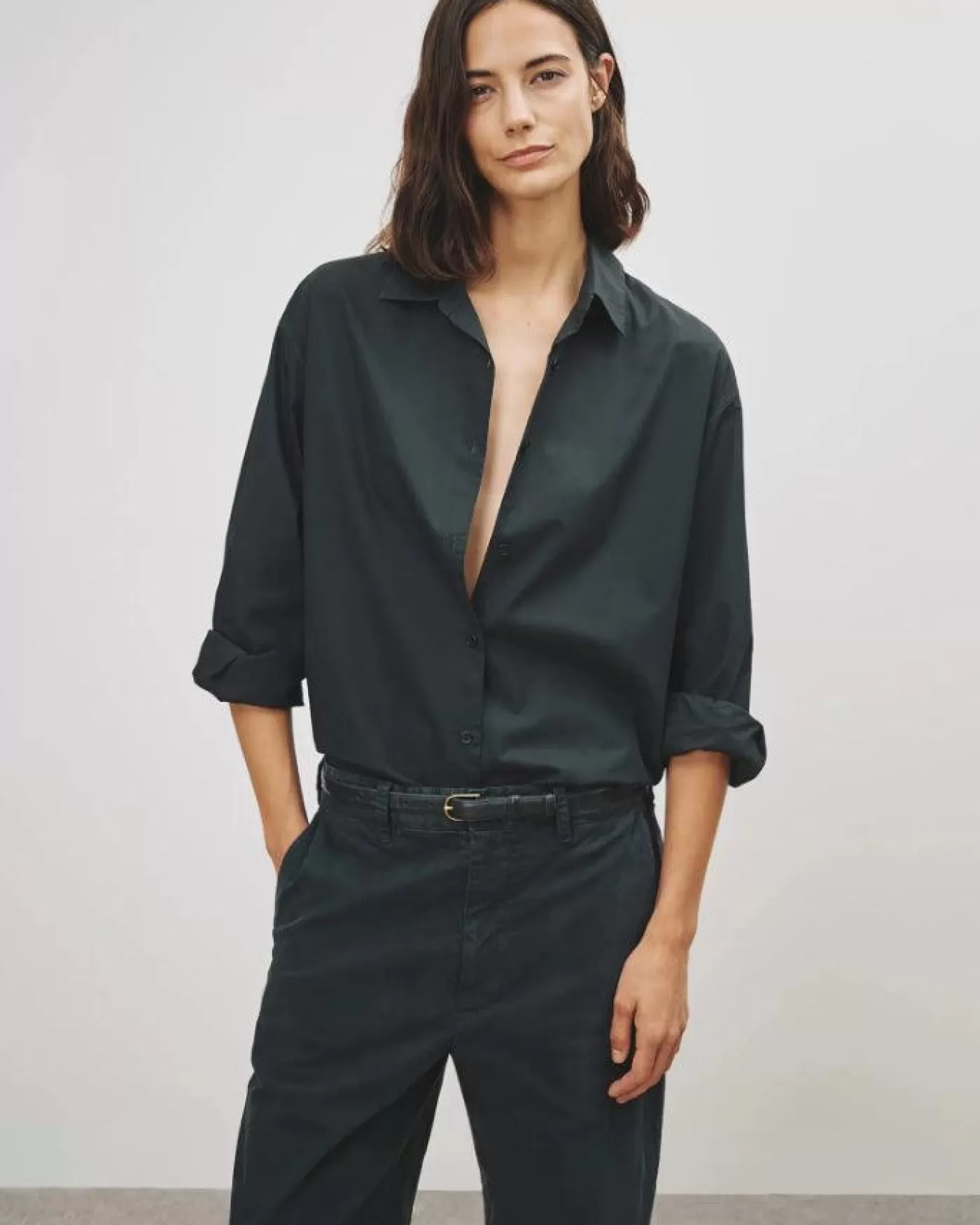 Nili Lotan Yorke Shirt Black Shop