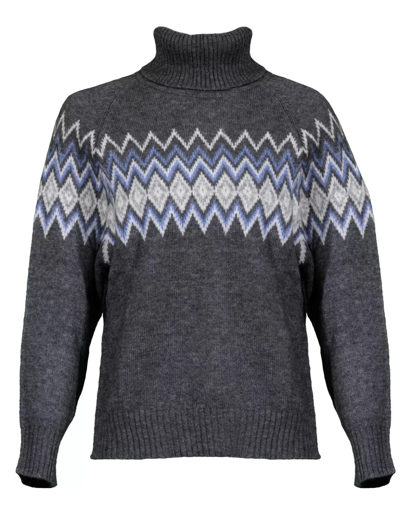 Purotatto Nordic Turtleneck CHARCOAL/BLUE Discount