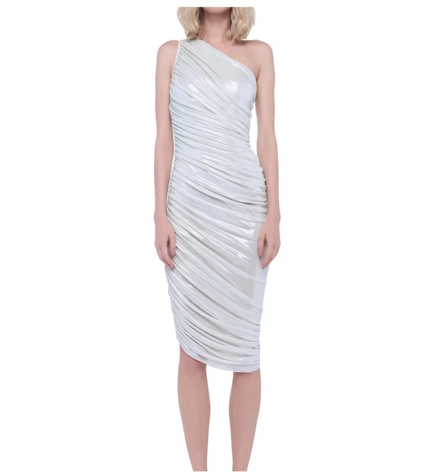 Norma Kamali Diana Dress Shiny PEARL New