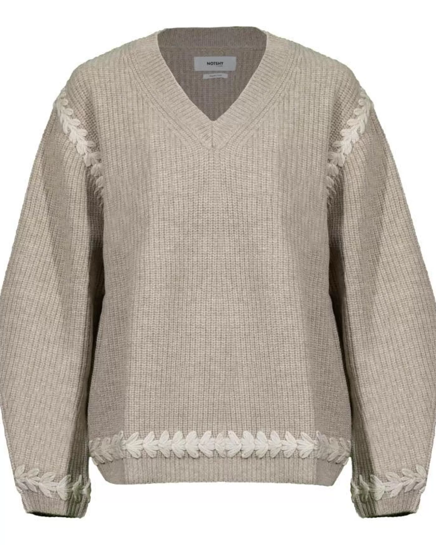 Notshy Cashmere Dakota Wool Pullover SMOKEDEARTH/BEIGE Online