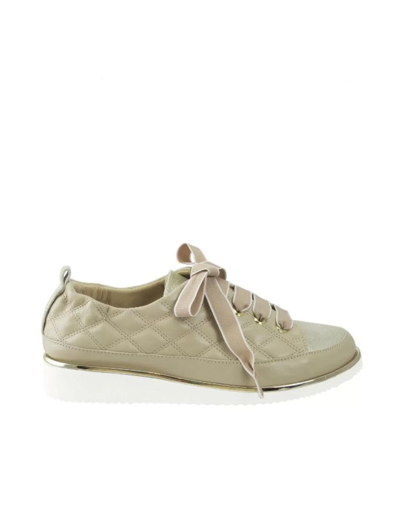 Ron White Novella Quilted Nappa Sneaker Nude Best