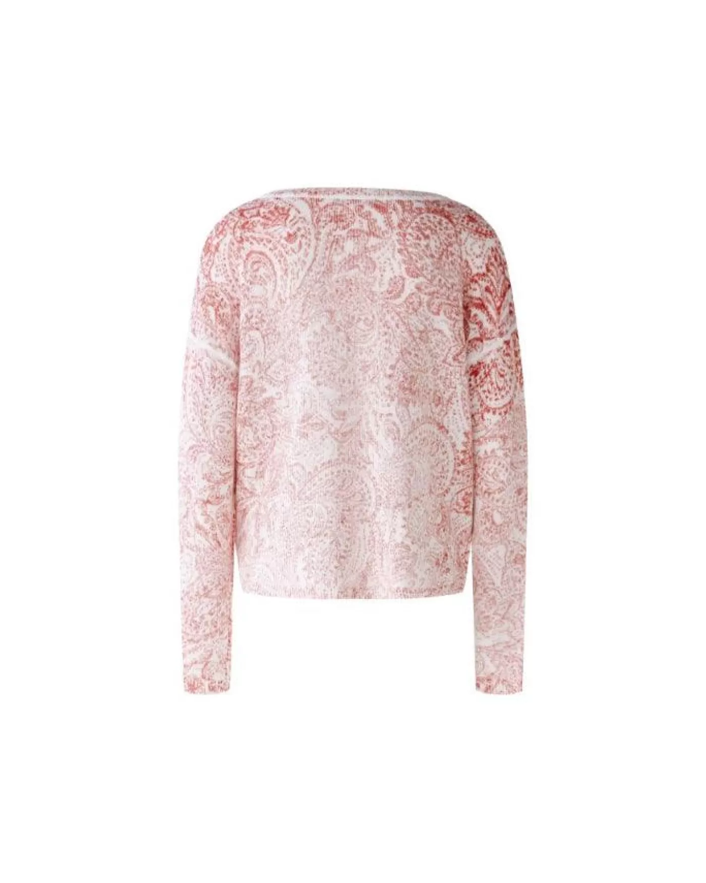 OUI Inside Out Paisley Pullover OFFWHITE/RED Clearance