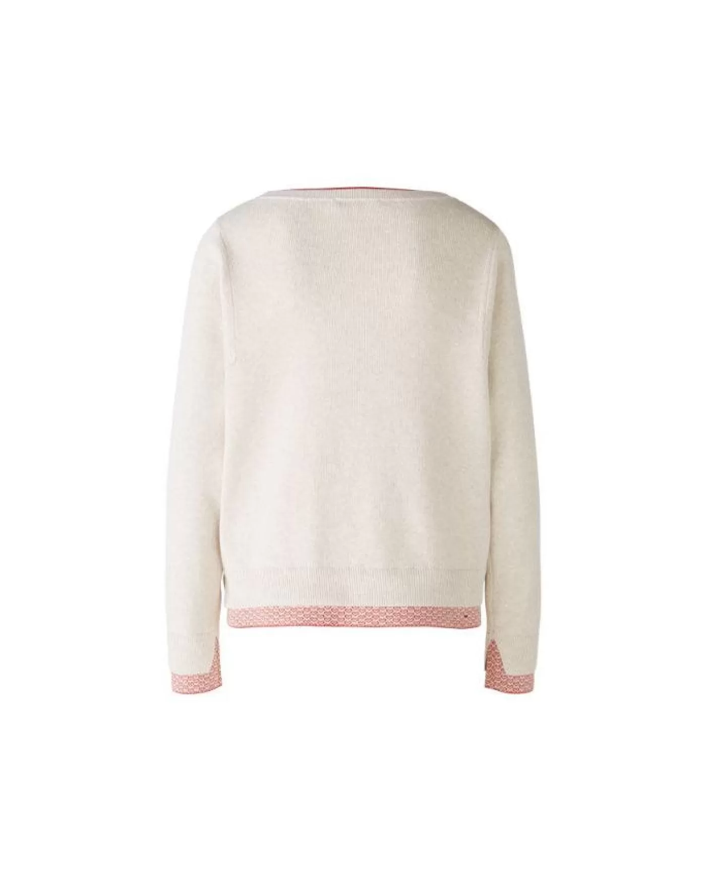 OUI Mini Heart Trim Pullover WHITE/RED Online