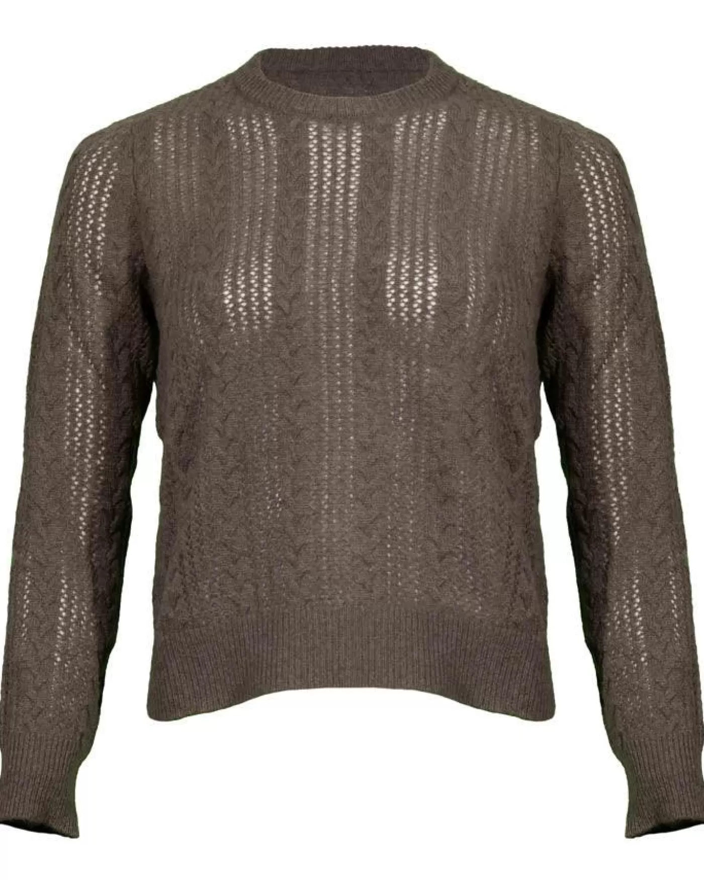 Purotatto Cashmere Cable Knit Pullover MUD Cheap