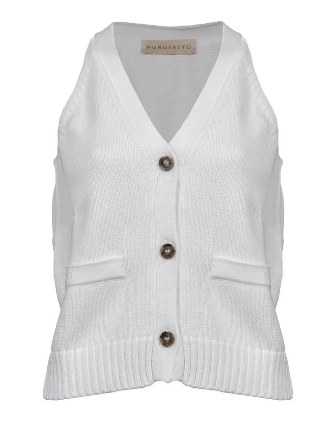 Purotatto Halter Vest Top WHITE Best Sale