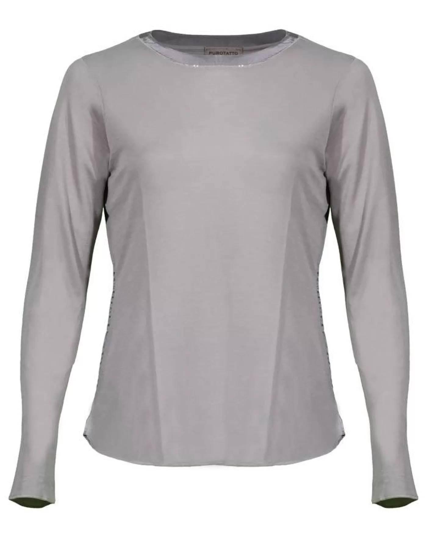 Purotatto Satin Neck Trim Top TAUPE-SILK-CHAIN Flash Sale