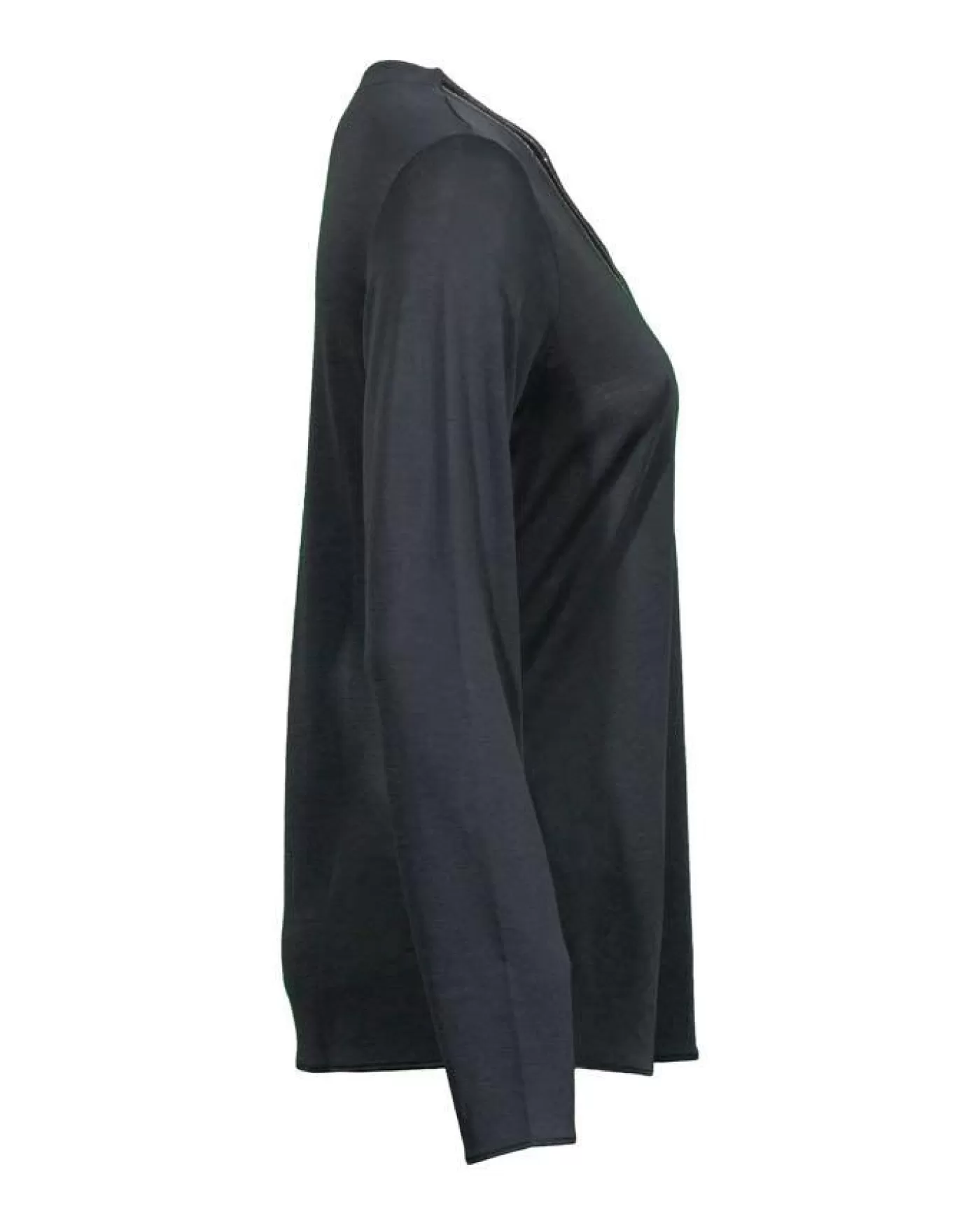 Purotatto V-Neck Cashmere Jersey Top 399-GREYANTHRACITE-SILKCHAIN Discount