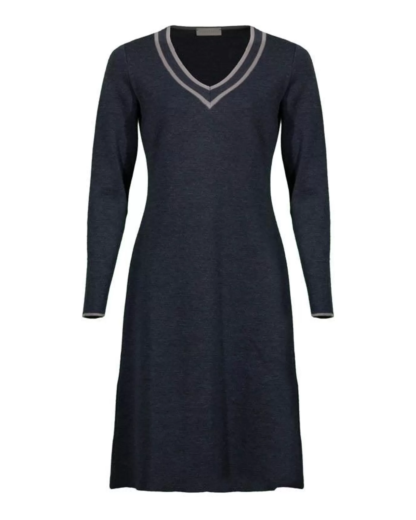 Purotatto V-Neck Knit Dress 223-GREYANTHRACITE-TAUPE Outlet