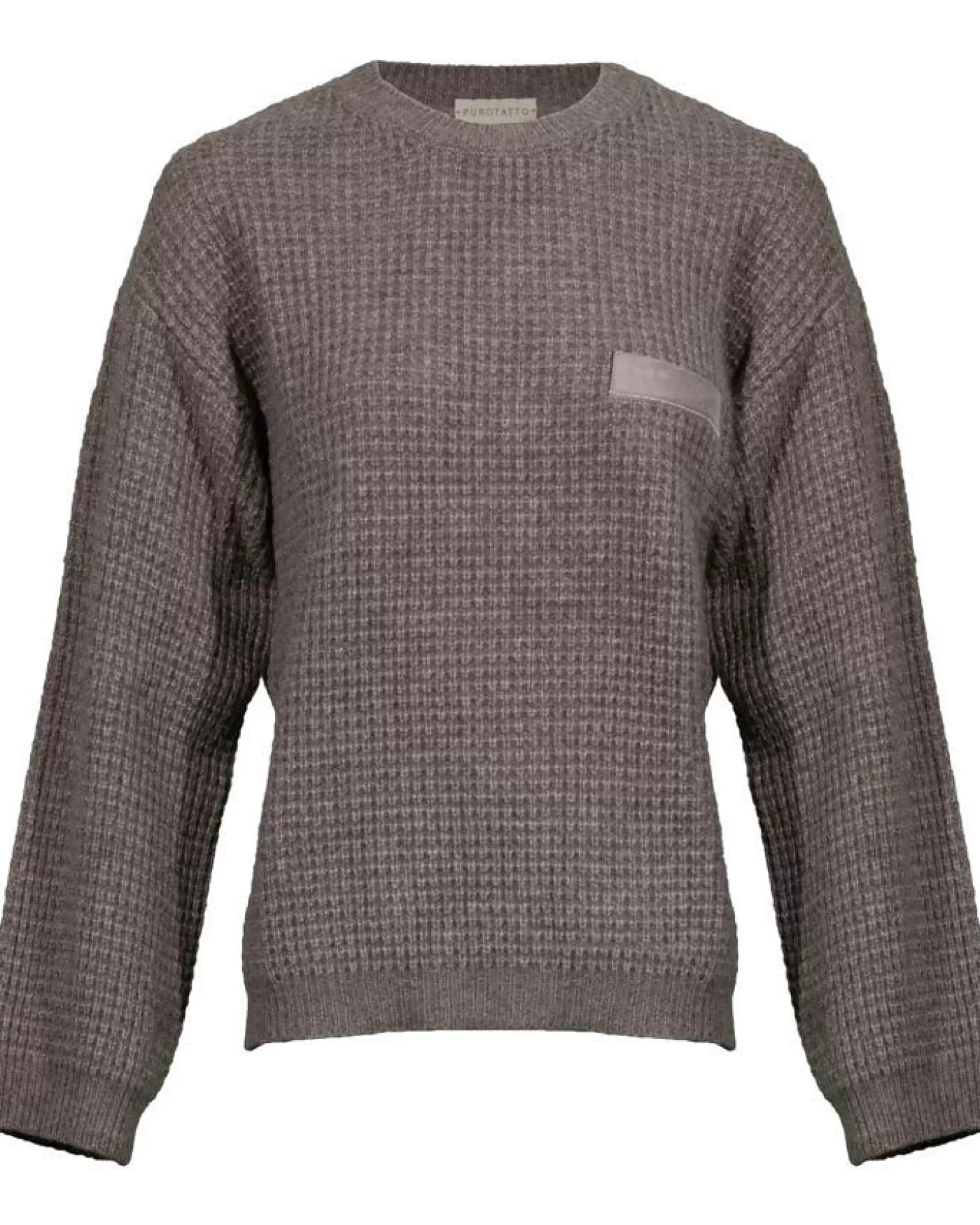 Purotatto Waffle Knit Sweater MUD Outlet