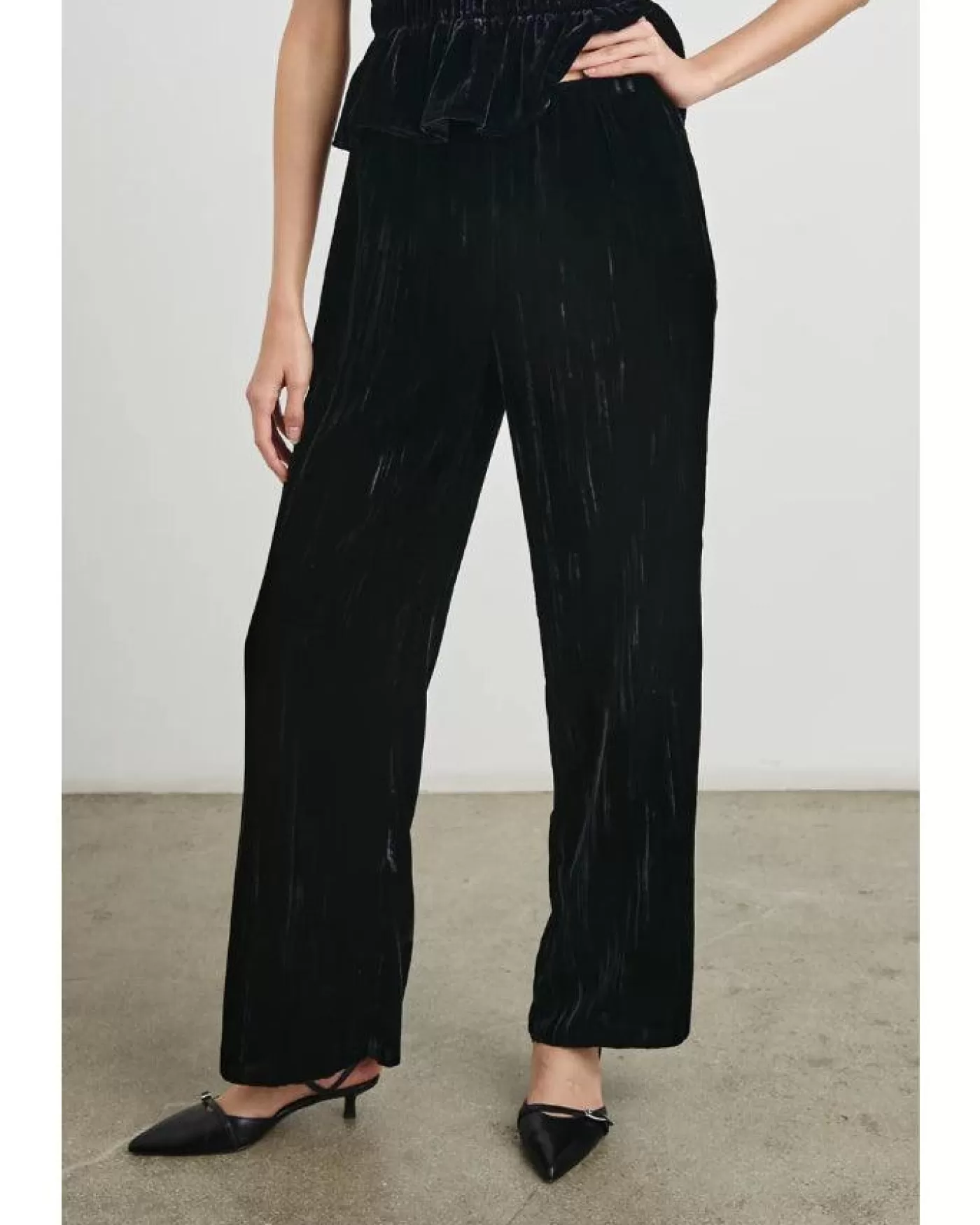 Rails Brissa Crinkle Velvet Pant FadedBlack Shop