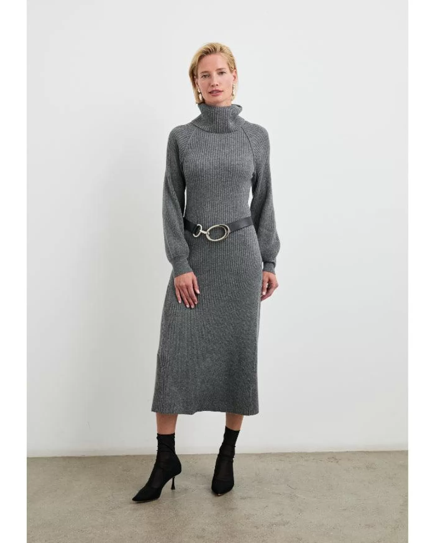 Rails Carrie Sweater Turtleneck Dress HeatherGrey Sale