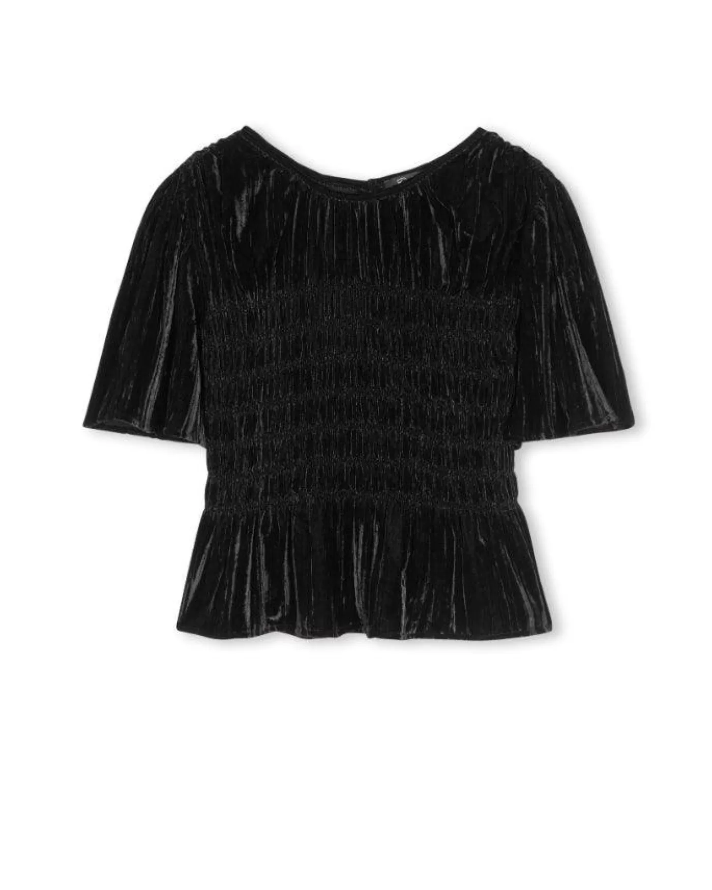 Rails Crinkle Velvet Top FadedBlack Best