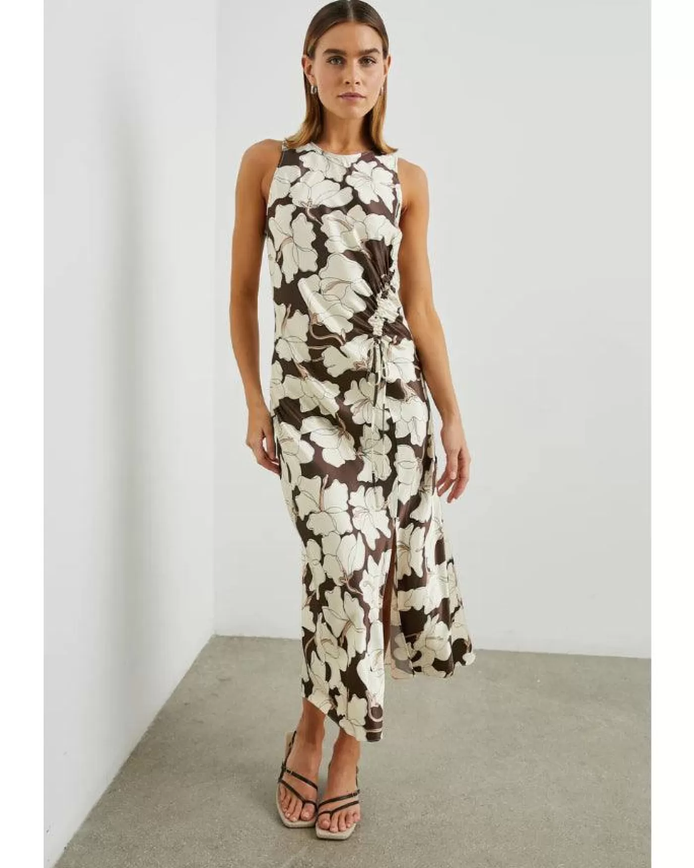 Rails Gabriella Mocha Floral Print Dress MOCHAFLORAL Flash Sale
