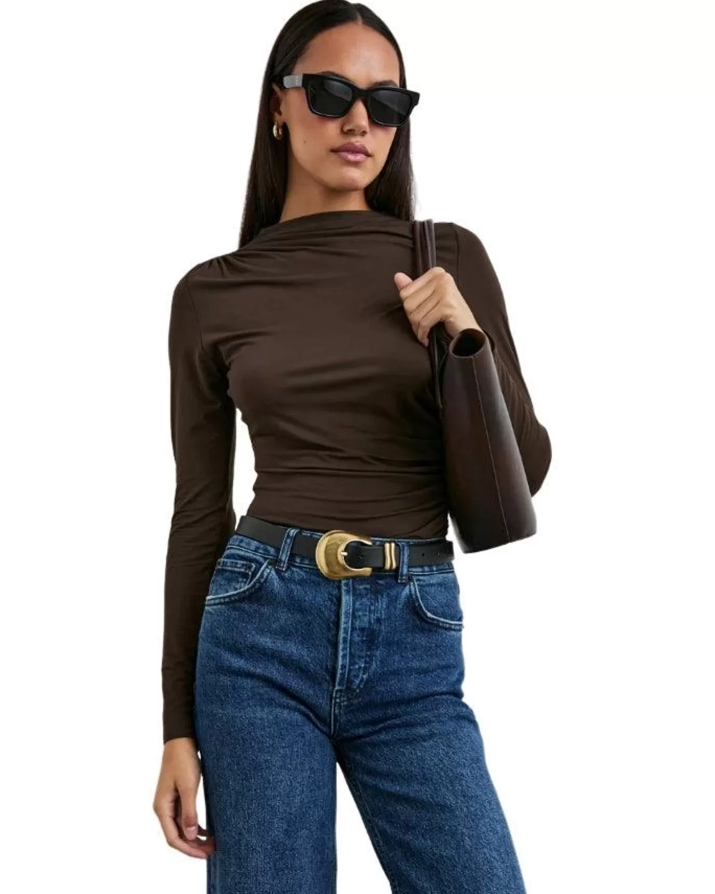Rails Joelle Ruched Top ESPRESSO Online