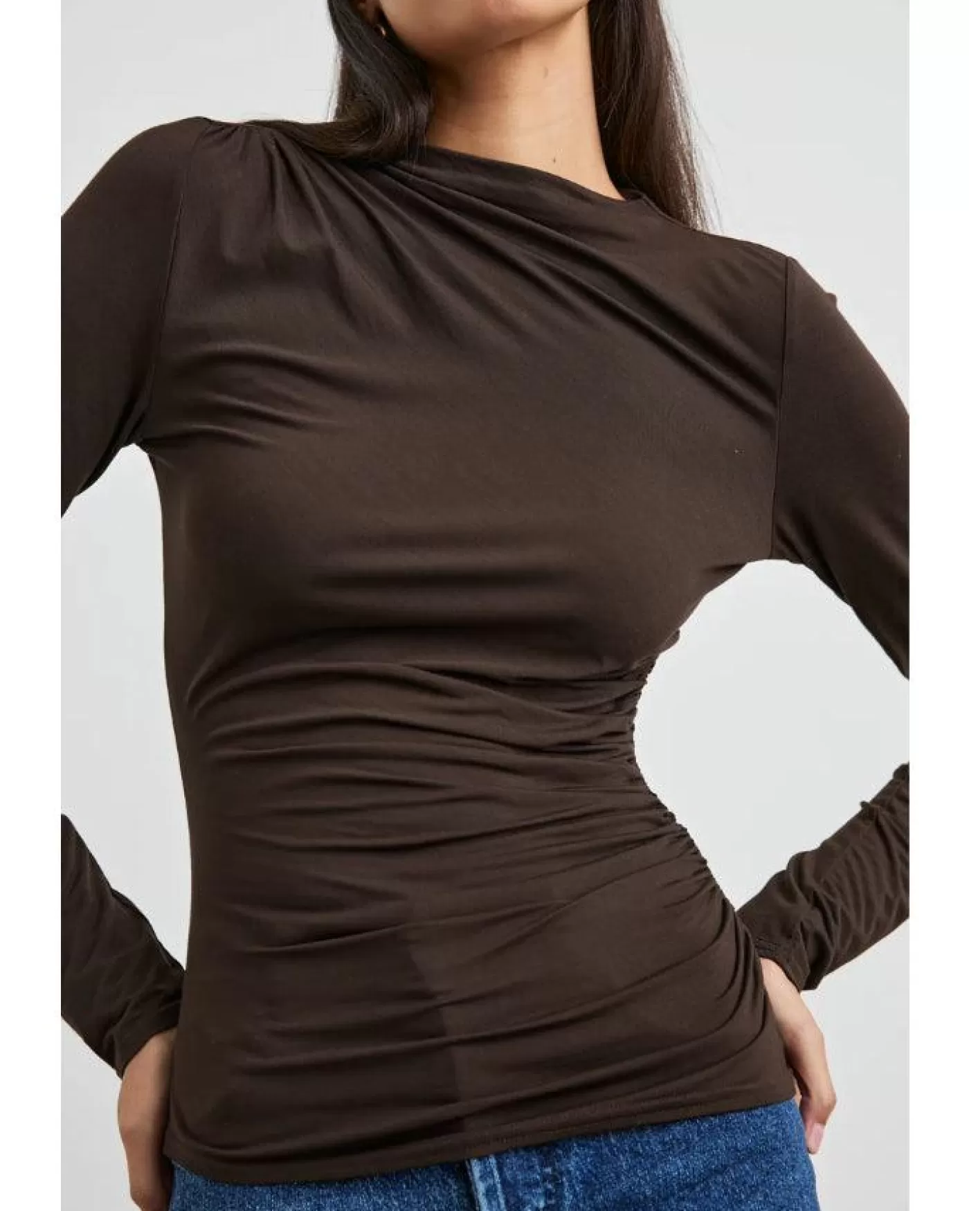 Rails Joelle Ruched Top ESPRESSO Online