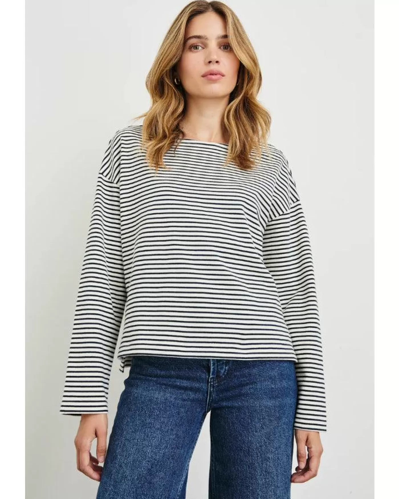 Rails Macy Stripe Long Sleeve Tee IVORYNAVYSTRIPE Store