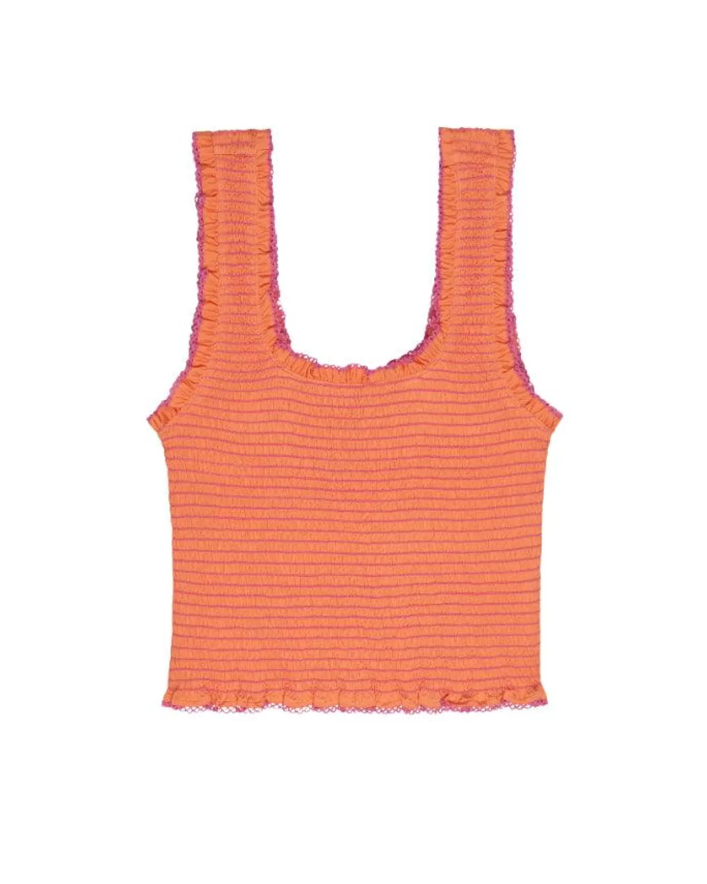 Rails Maxine Smocked Tank PAPAYA Hot