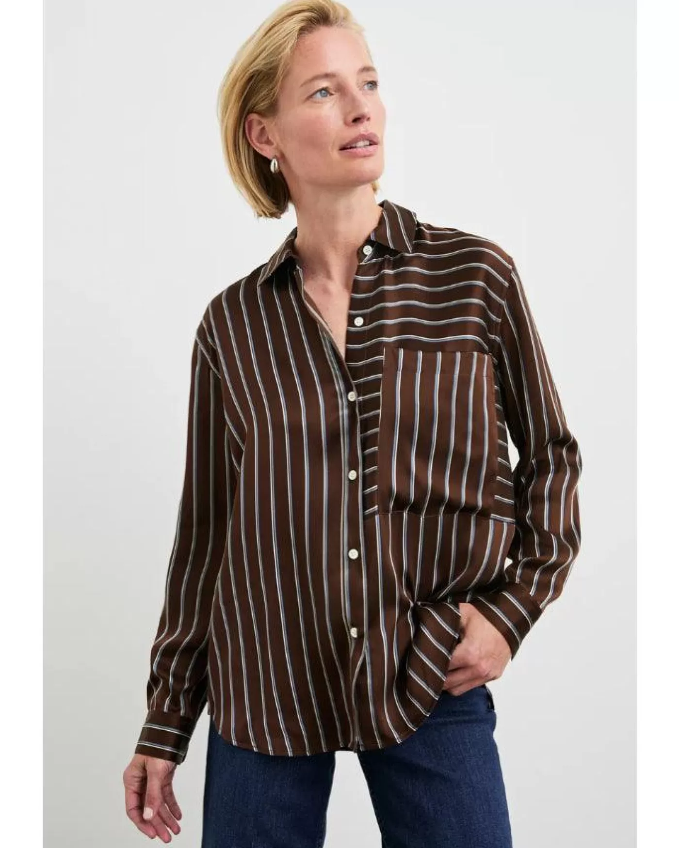 Rails Spencer Baltic Stripe Shirt BALTICWHITESTRIPE Flash Sale