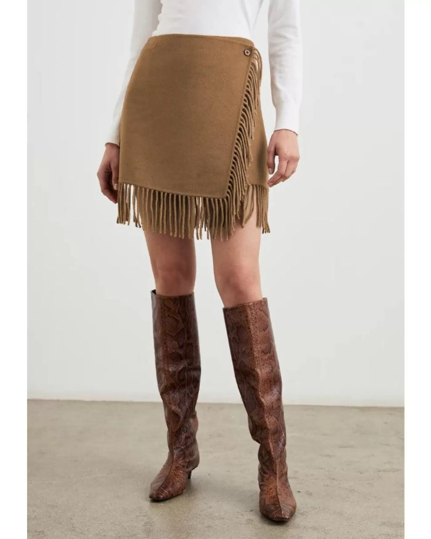 Rails Vista Fringe Mini Skirt Camel Store