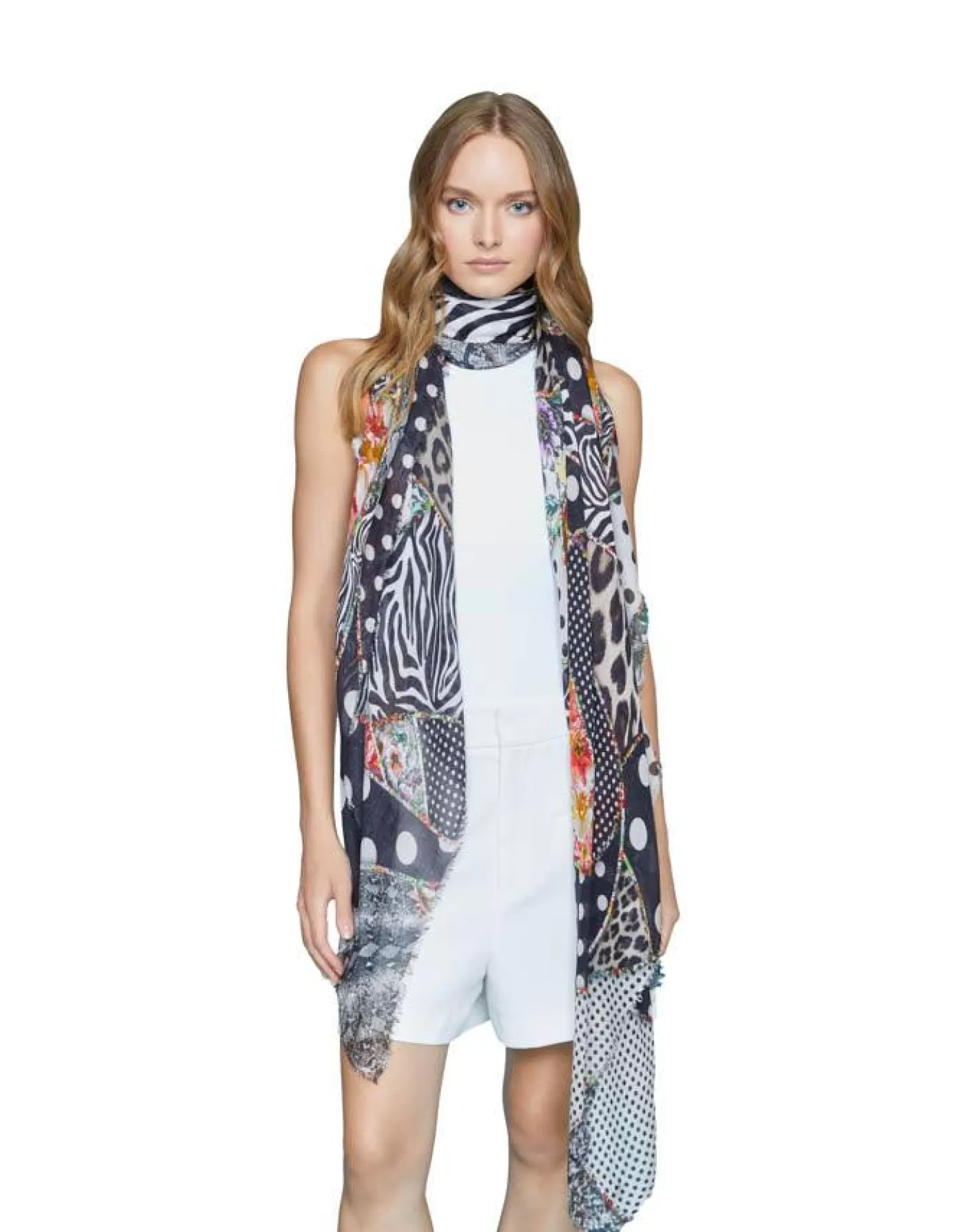 Faliero Sarti Remix Pring Scarf MULTI New