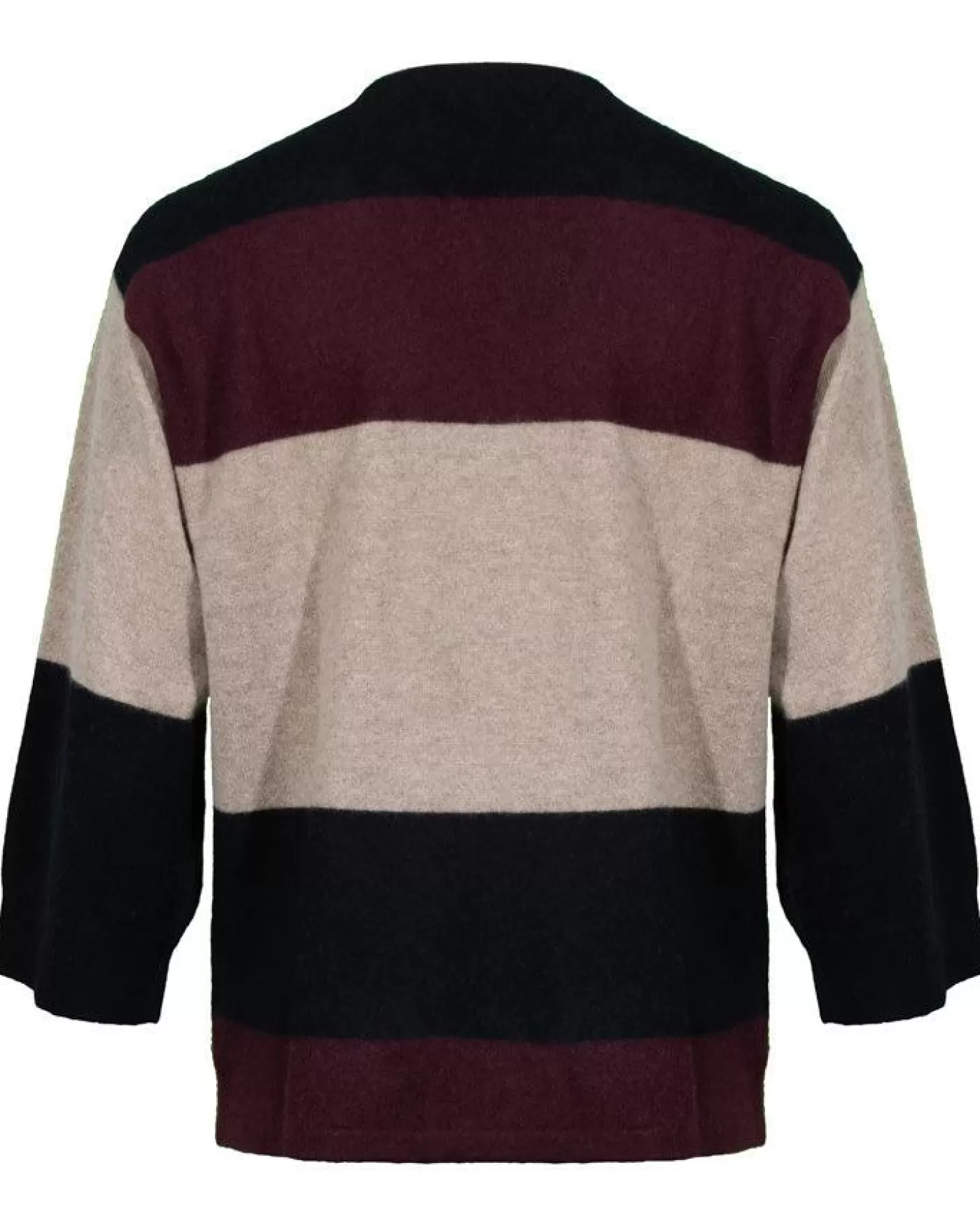 Repeat Color Block Cashmere Sweater MAROON New