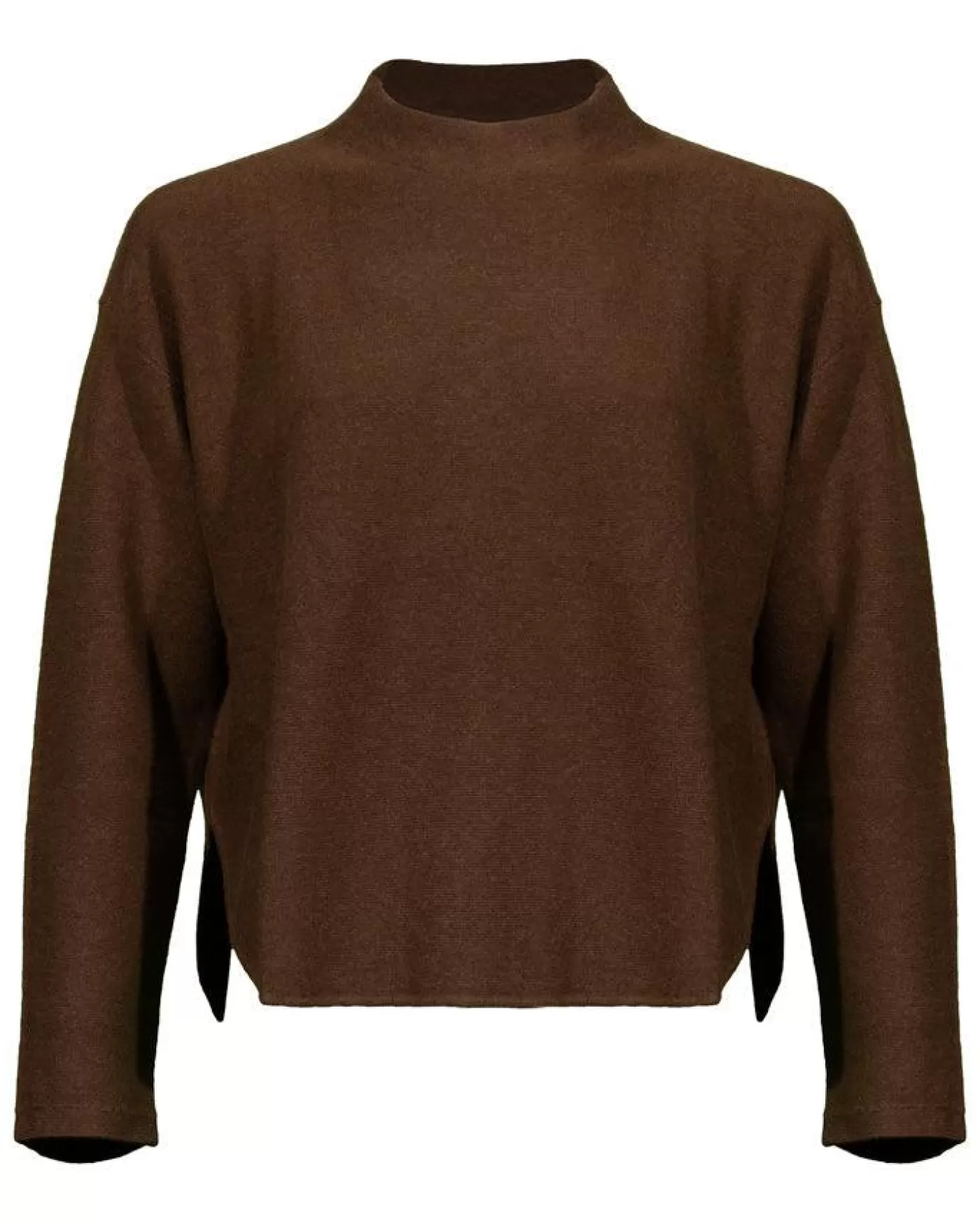 Repeat High Crew Cashmere Blend Sweater BROWN Flash Sale