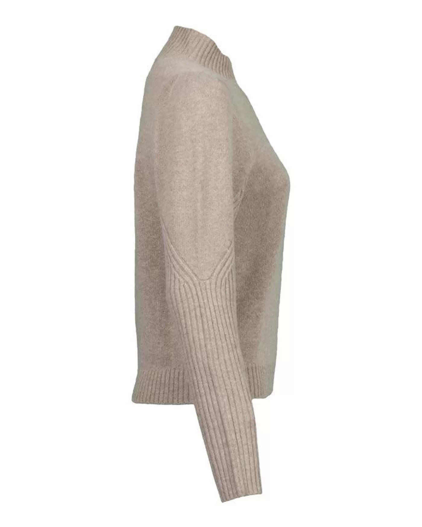 Repeat Mock Neck Puff Sleeve Cashmere Sweater TAUPE Cheap