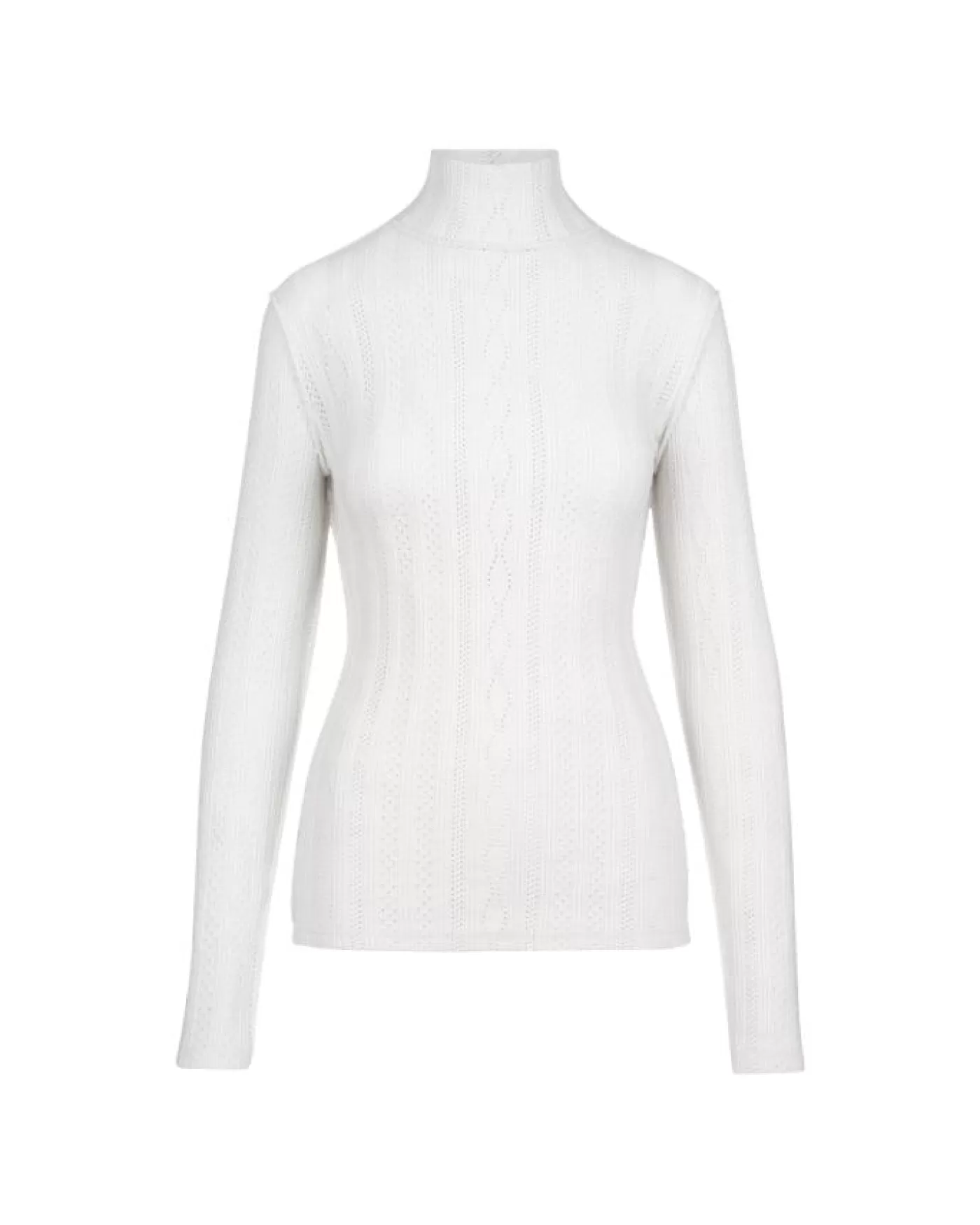 Smythe Pointelle Knit Turtleneck Ivory Sale