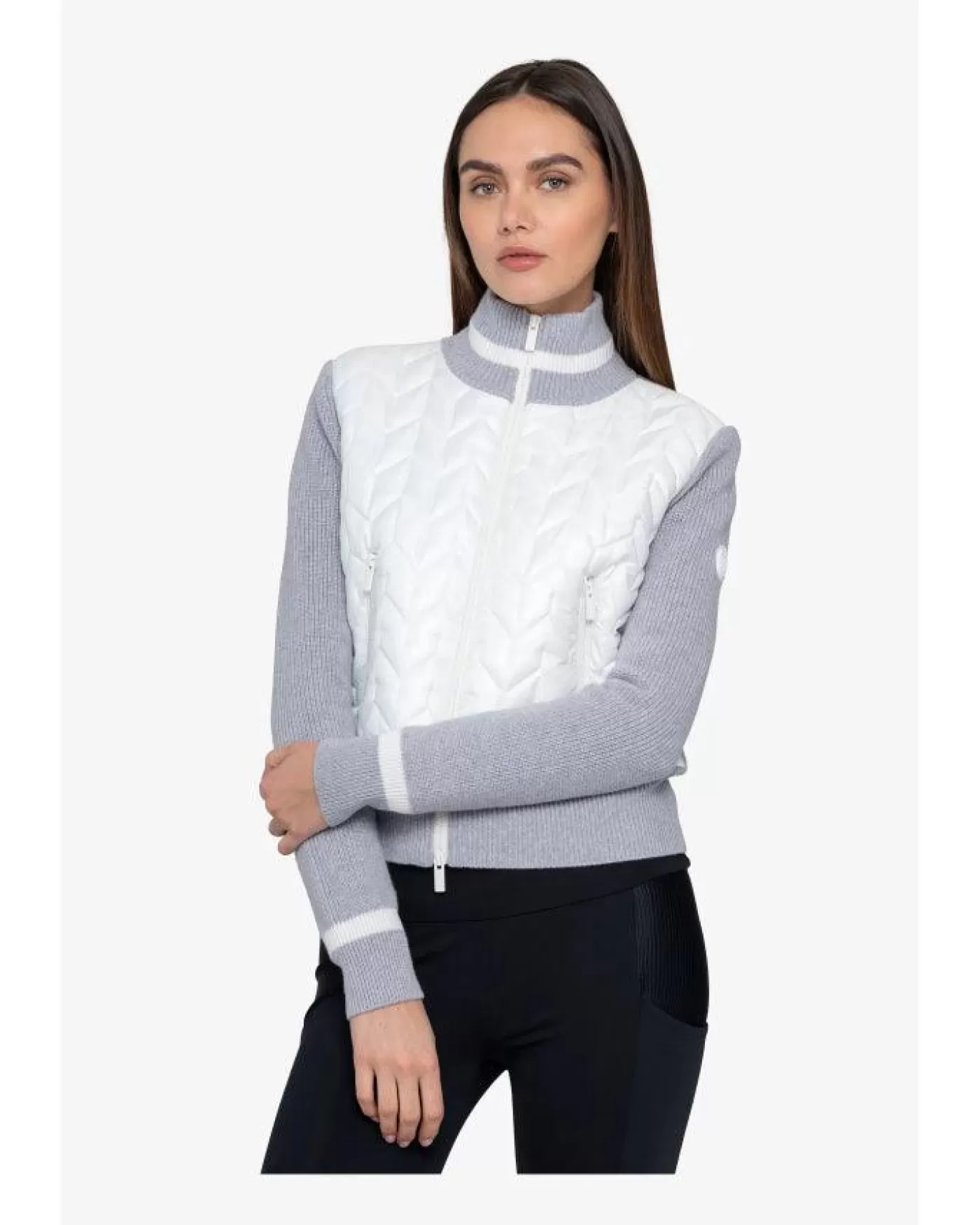 Sportalm Quilt Front Zip Cardi COLDCONCRETE Cheap