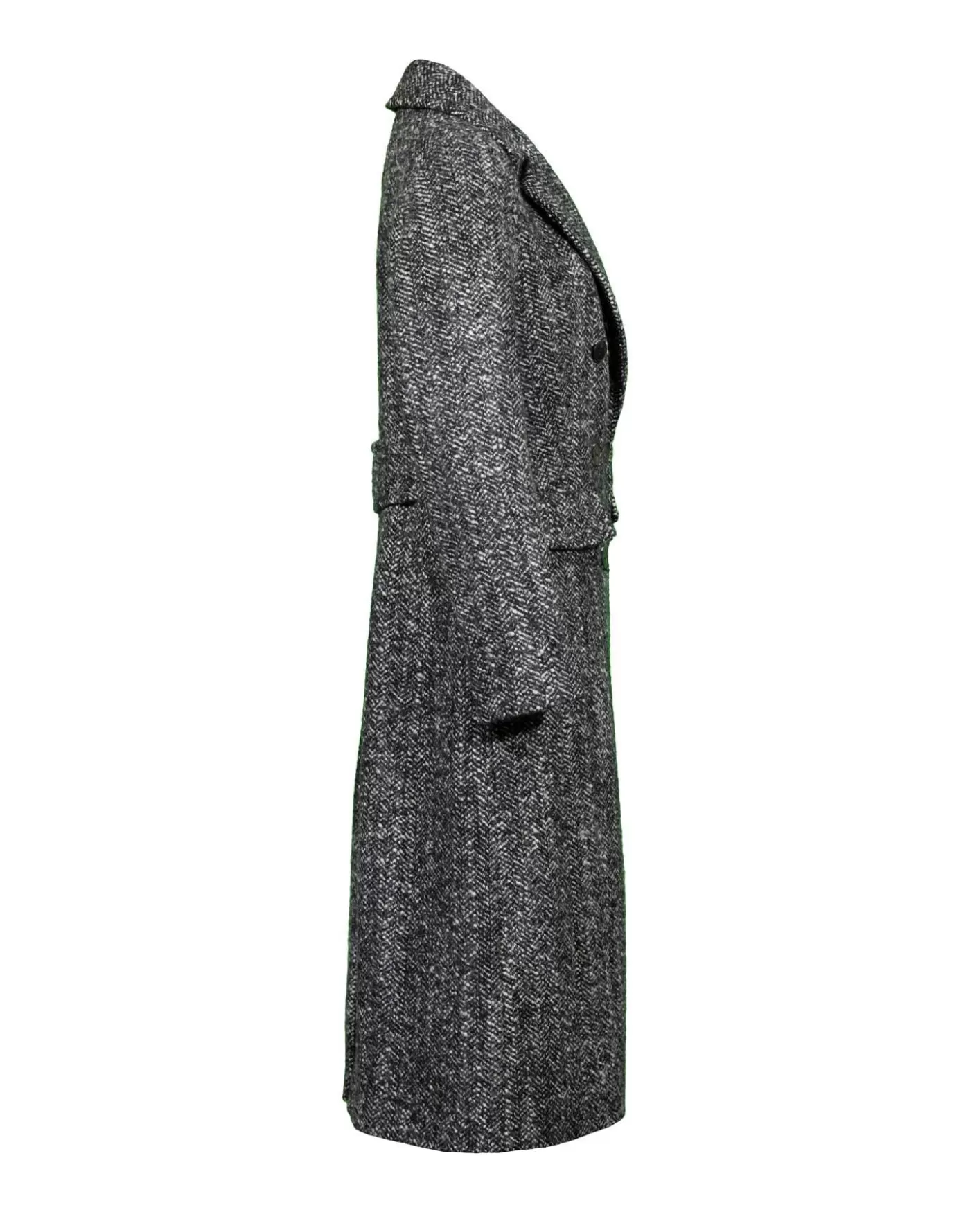 Creenstone Tara Tweed Coat Black Flash Sale