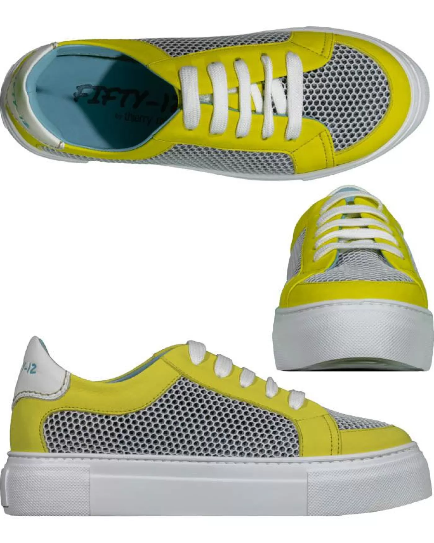 Thierry Rabotin Adele Perforated Sneaker Yellow/White Shop