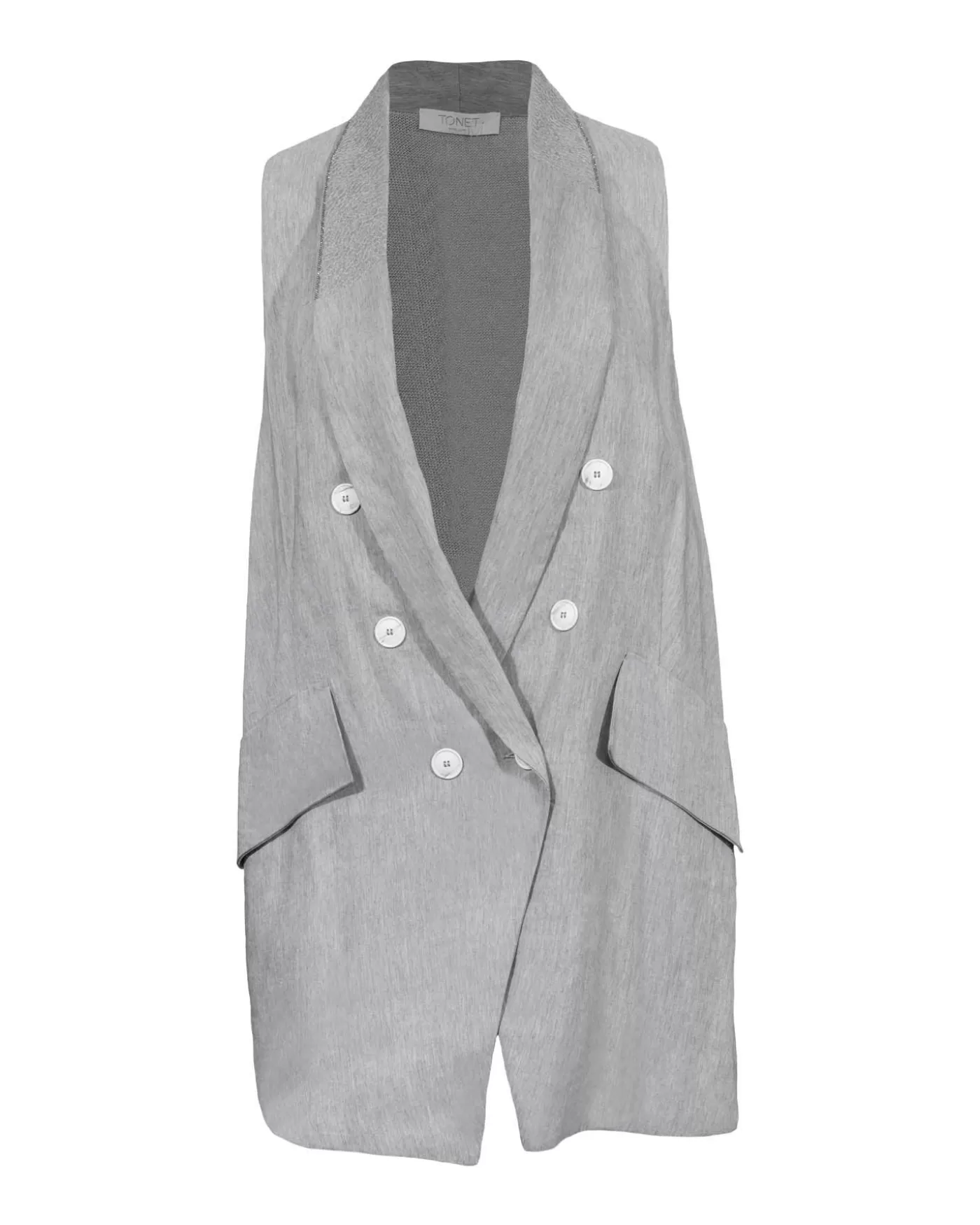 Tonet Double Breasted Vest GREY Sale