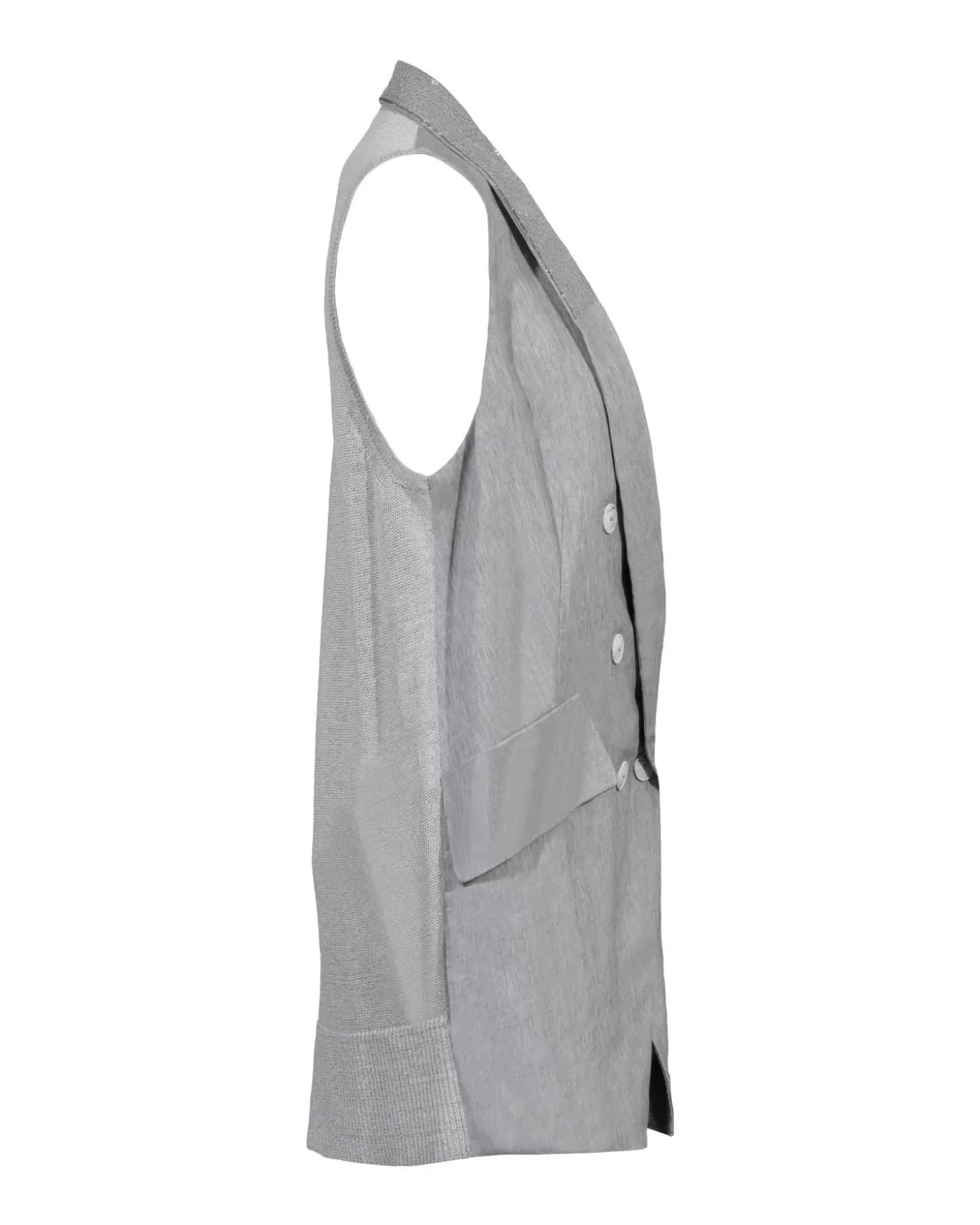 Tonet Double Breasted Vest GREY Sale