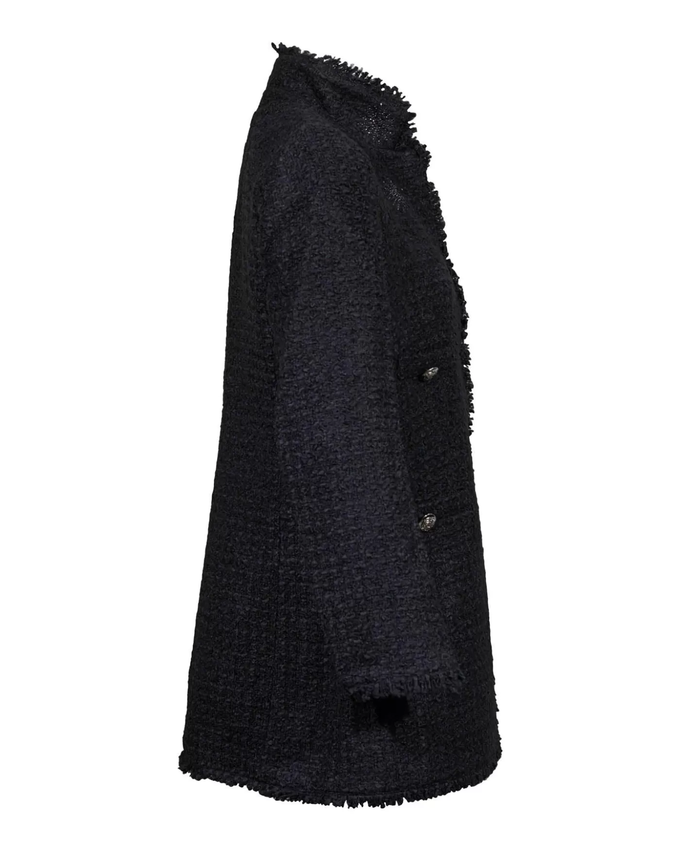 Tonet Mid Length Tweed Jacket BLACK Sale