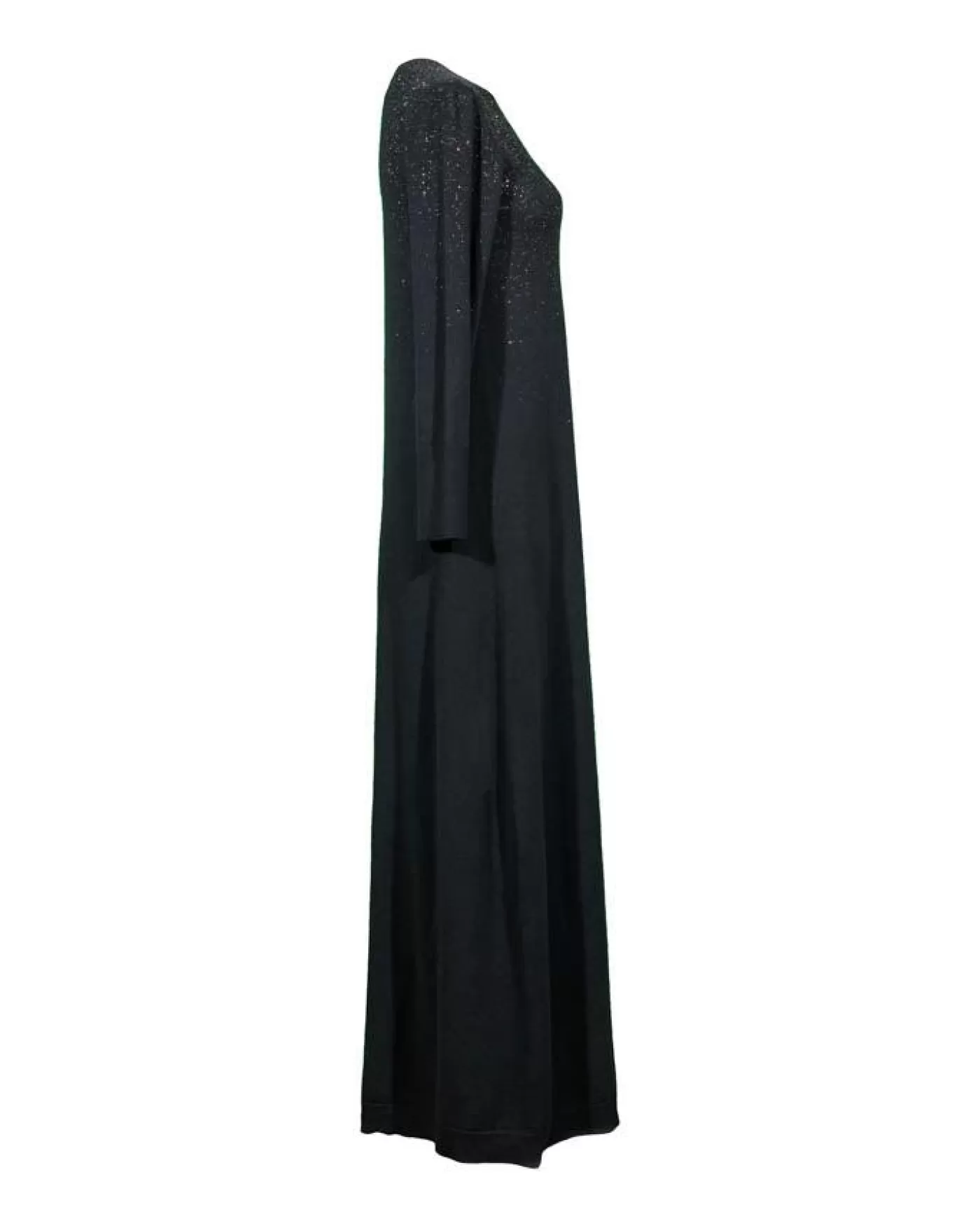 Tonet Sparkle V-Neck Knit Maxi Dress BLACK Fashion