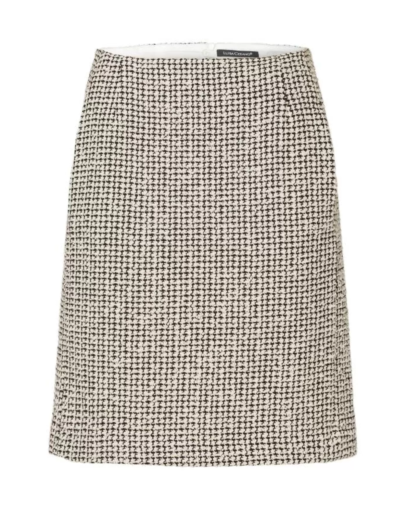 Luisa Cerano Tweed Contrast Knit Pencil Skirt MULTI Flash Sale