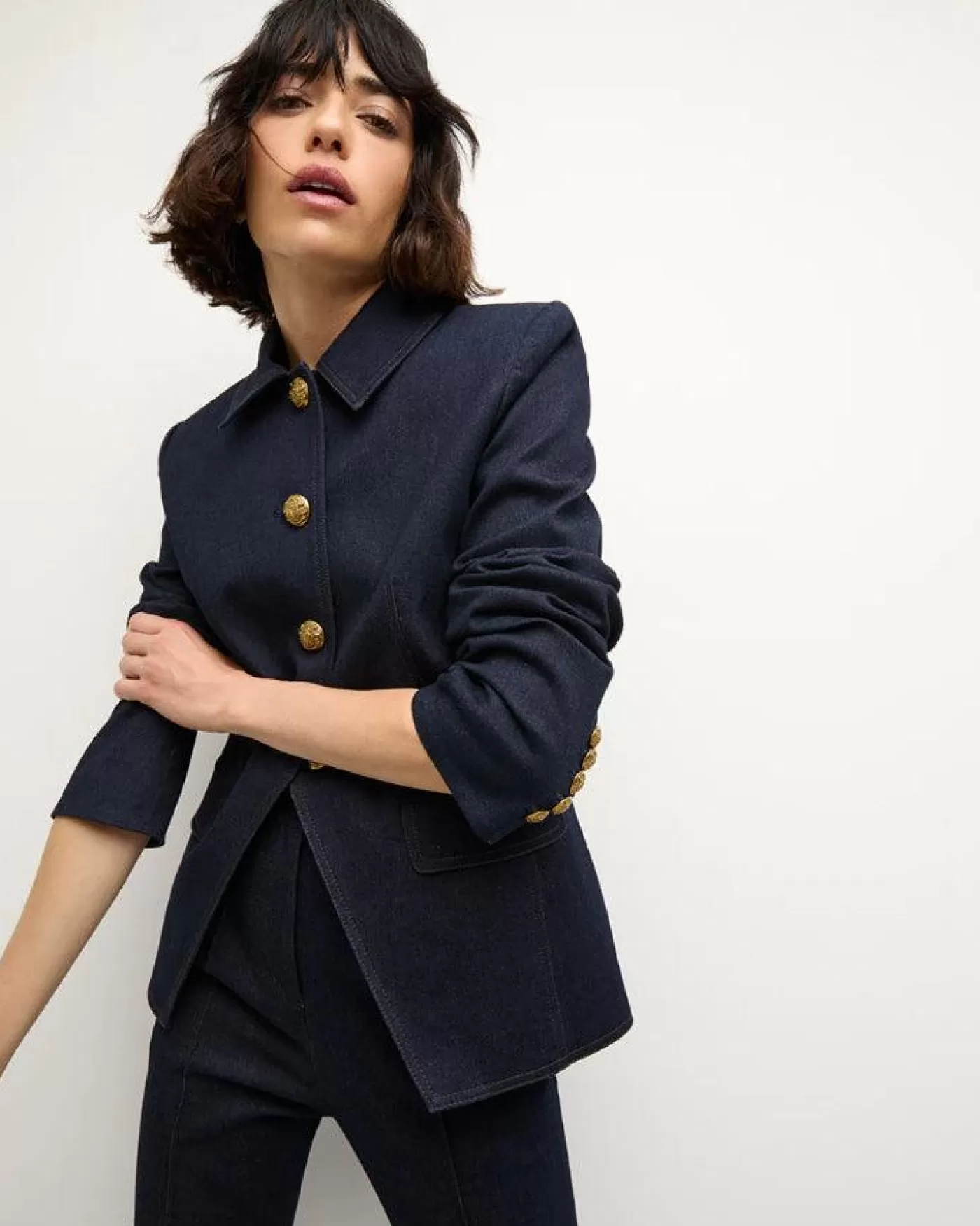 Veronica Beard Aire Dickey Jacket Midnight MIDNIGHTWASH Fashion