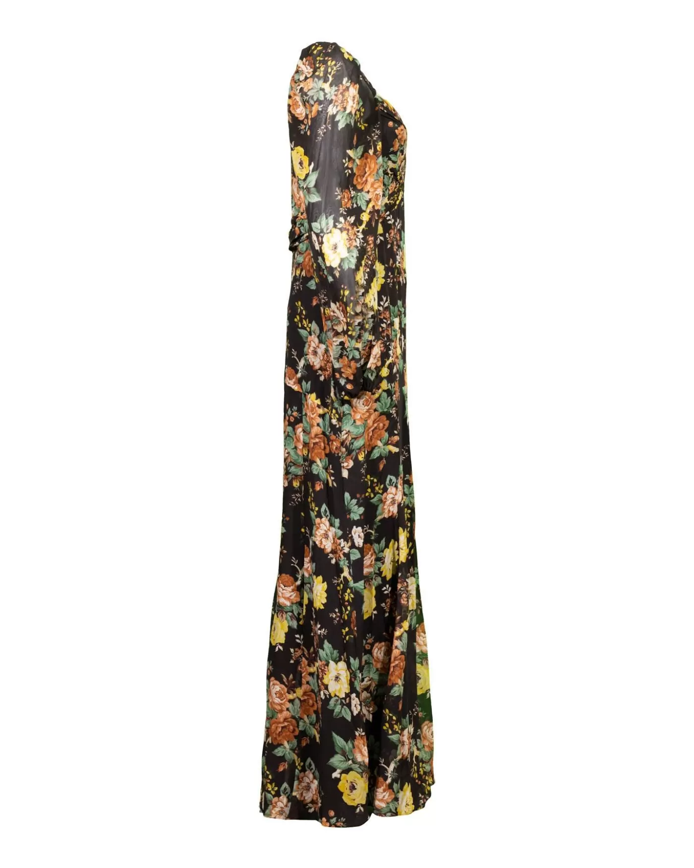 Veronica Beard Avani Floral Long Dress OXBLOODMULTI Fashion