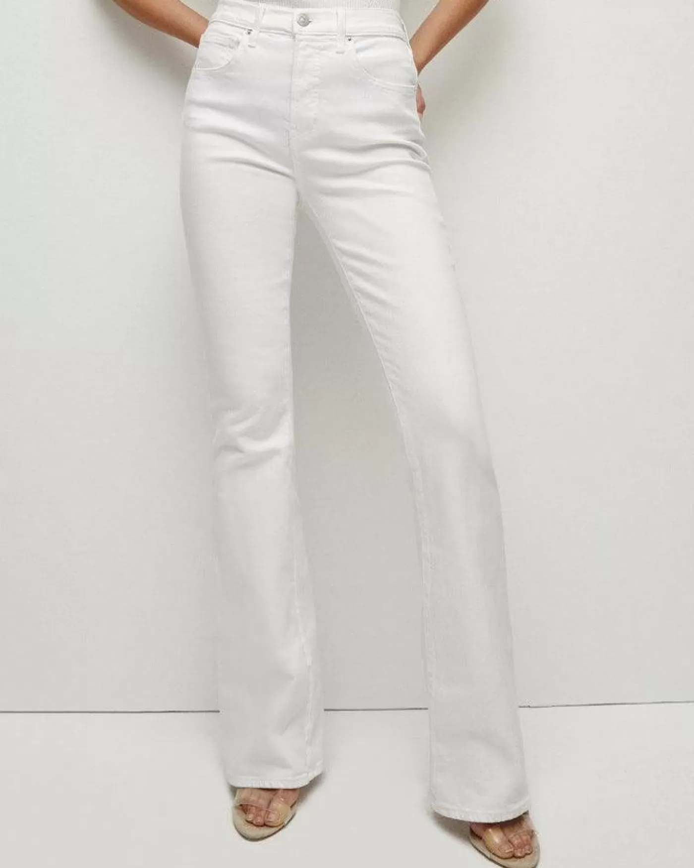 Veronica Beard Beverly Skinny Flare Jeans White Clearance