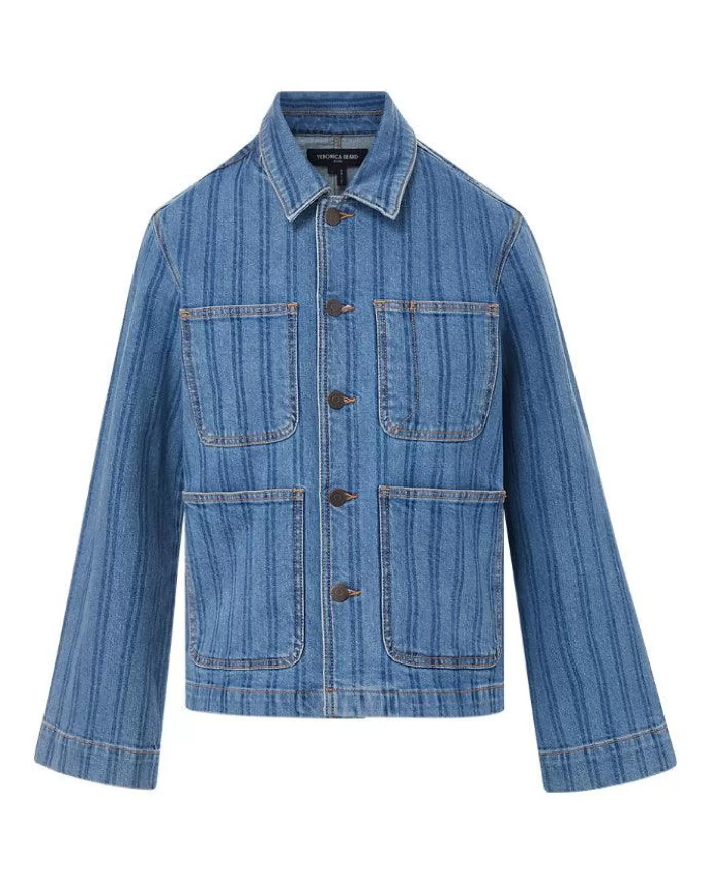 Veronica Beard Chore Denim Jacket SAPPHIRESTRIPE Shop