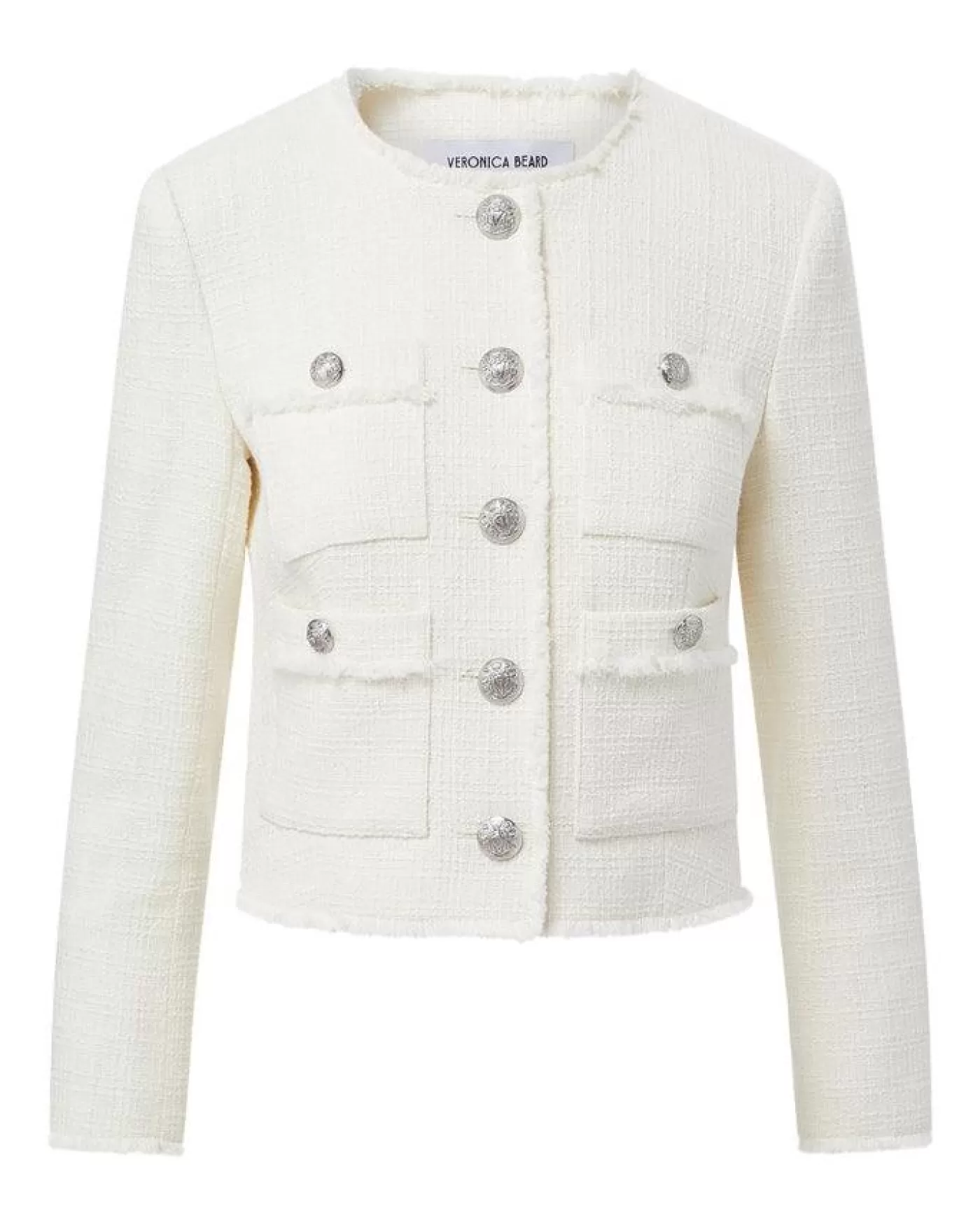 Veronica Beard Olbia White Tweed Jacket OFFWHITE Best